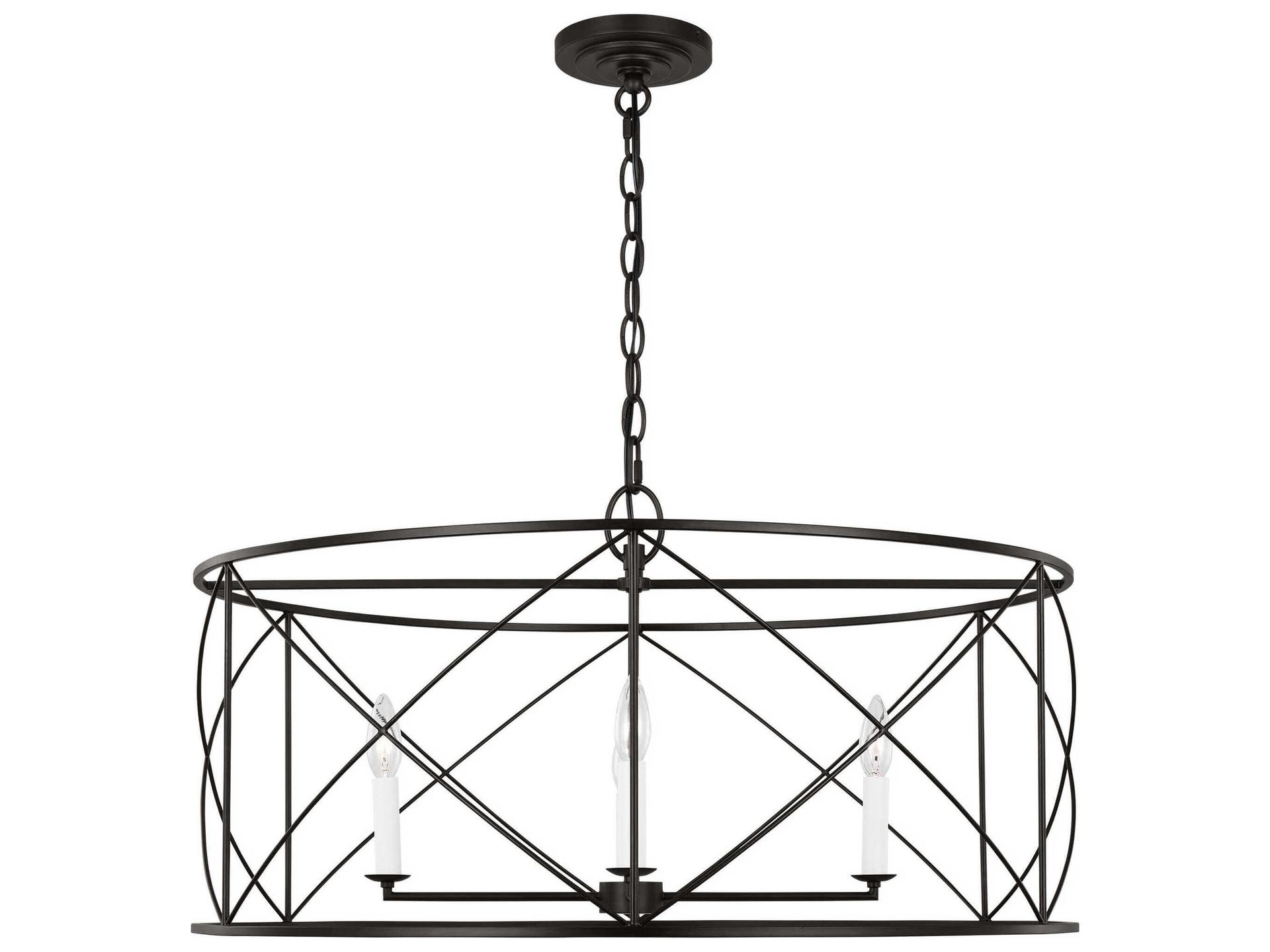 Beatrix 4-Light Chandelier in Aged Iron by Chapman & Myers