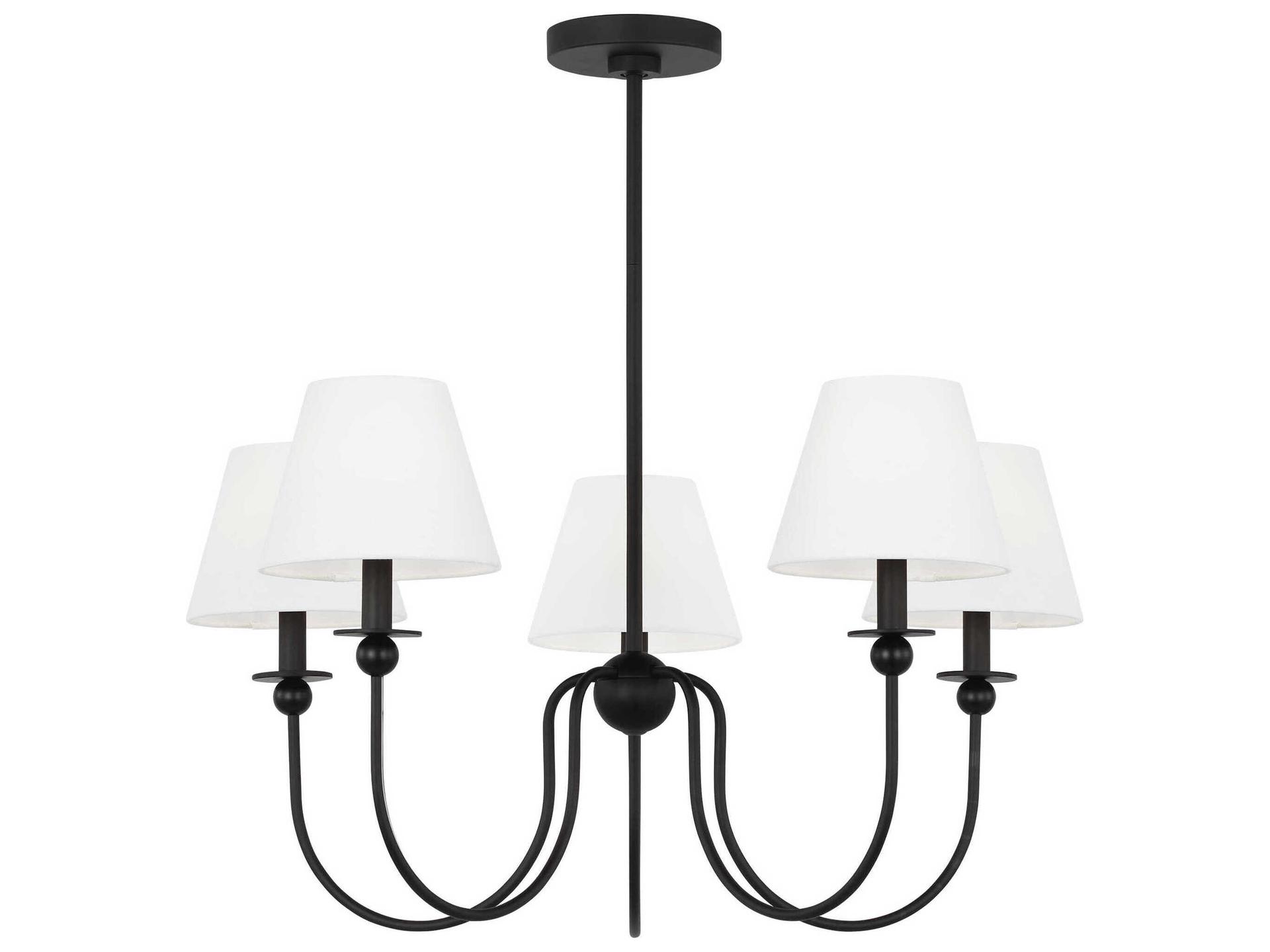 Visual Comfort Studio Elsay 5-Light Midnight Black Chandelier