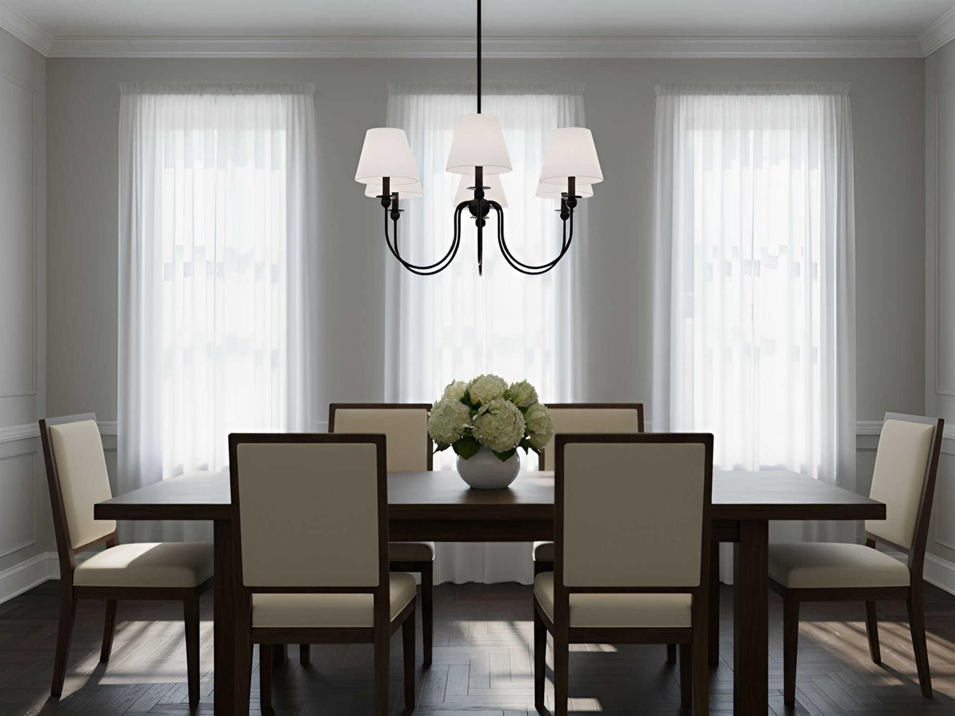 Visual Comfort Studio Elsay 5-Light Midnight Black Chandelier