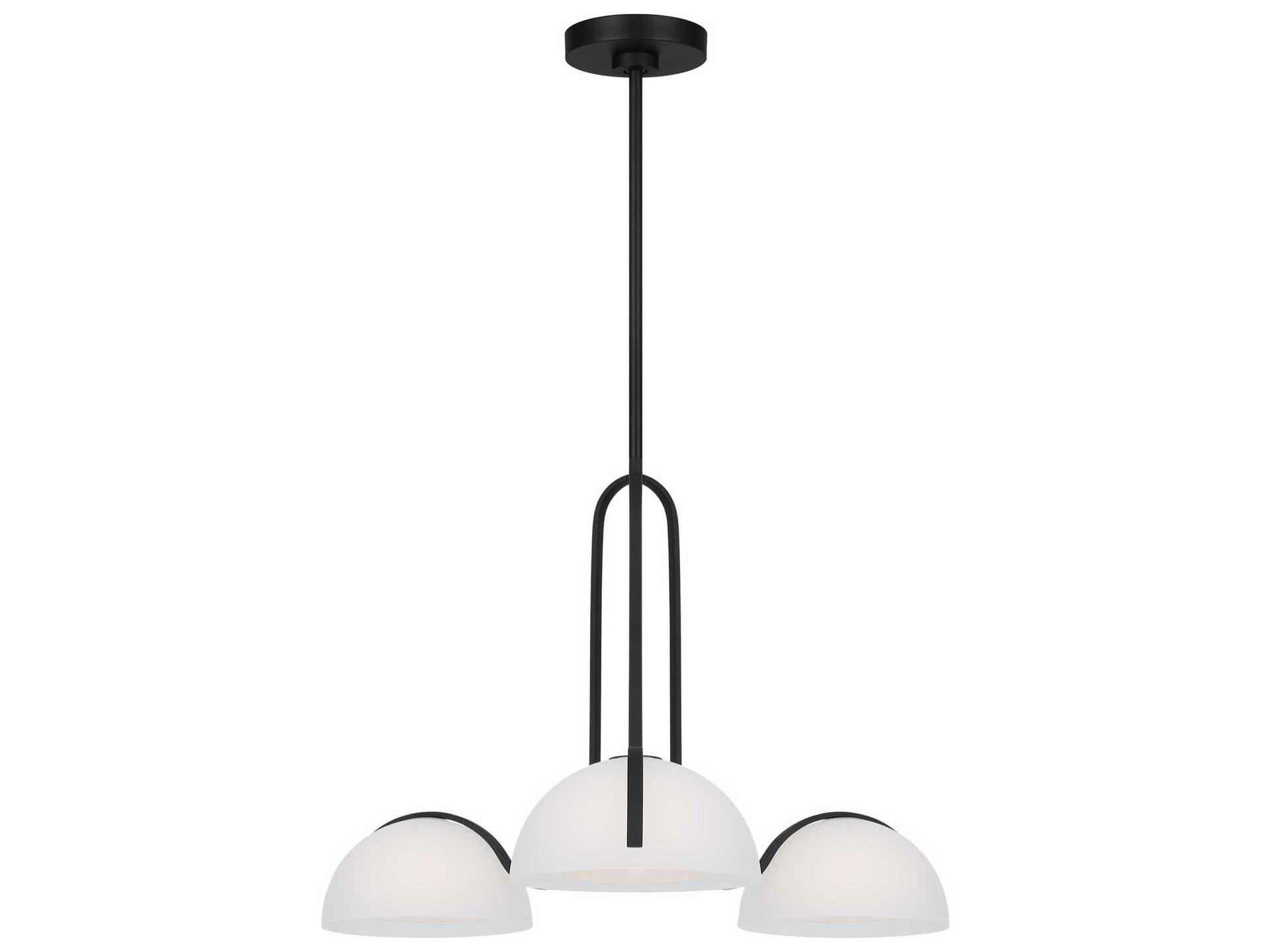 Visual Comfort Studio Nido 3-Light Midnight Black Dome Chandelier