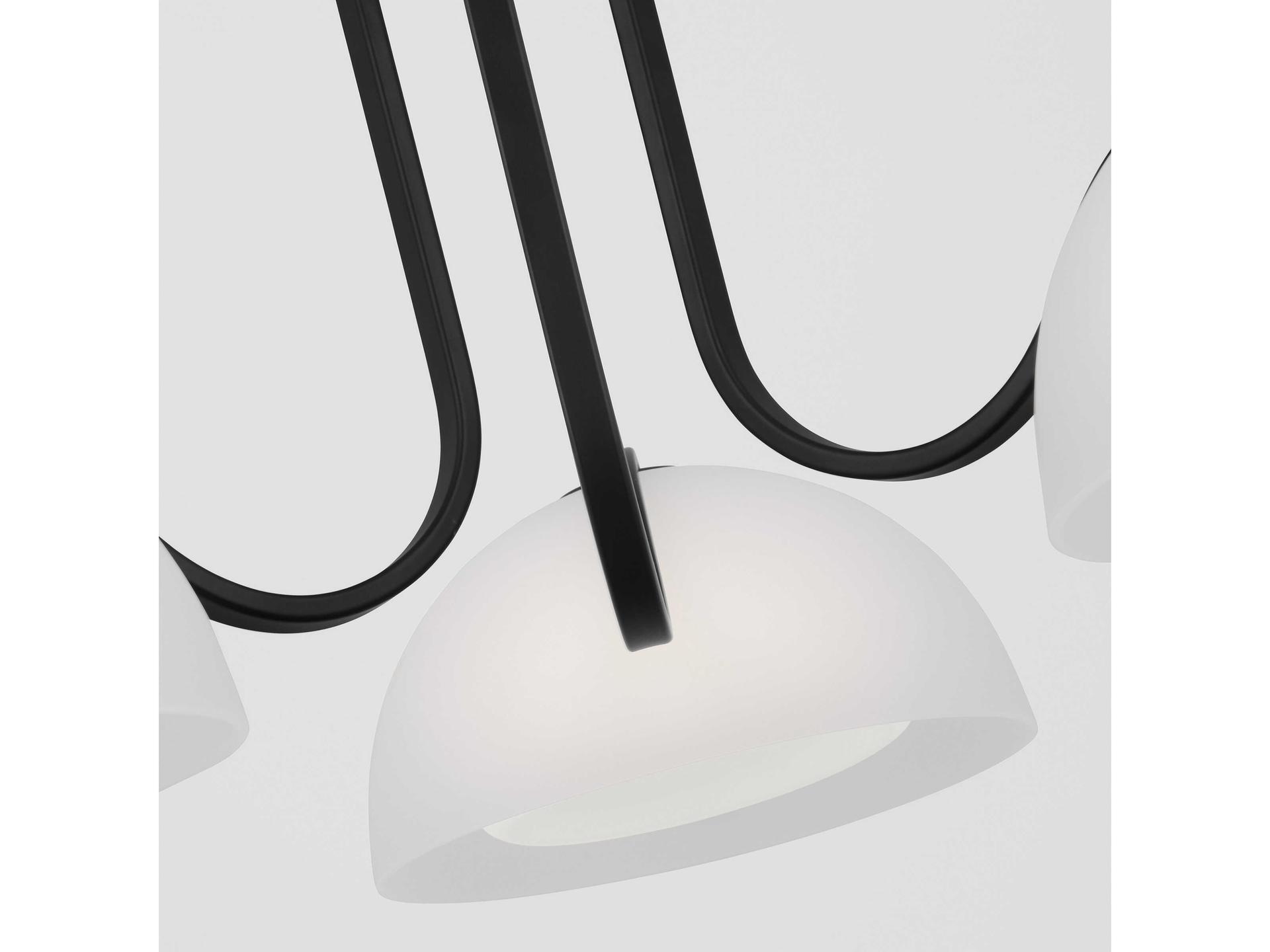 Visual Comfort Studio Nido 3-Light Midnight Black Dome Chandelier