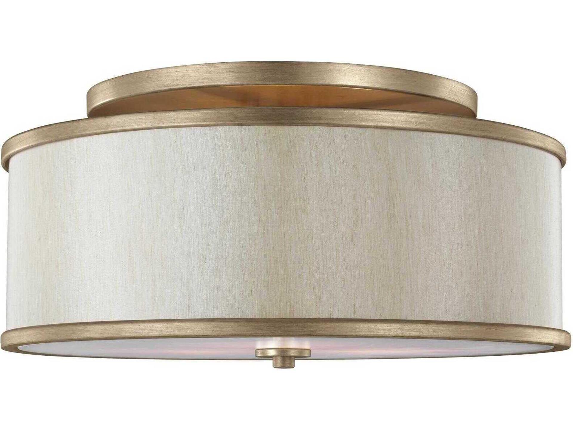 Lennon 3-Light Sunset Gold Drum Flush Mount