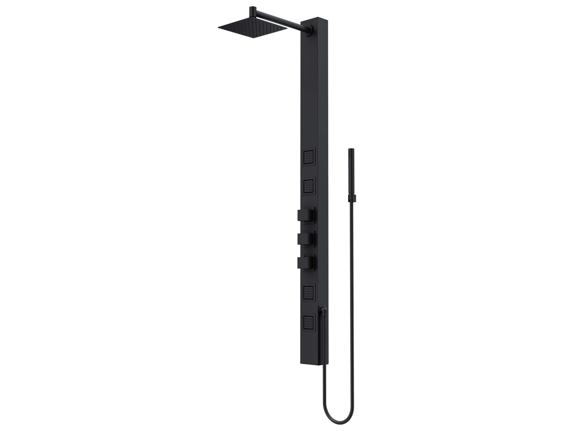 Sutton 4-Jet Thermostatic Shower Panel with Rainfall Head and Hand Shower