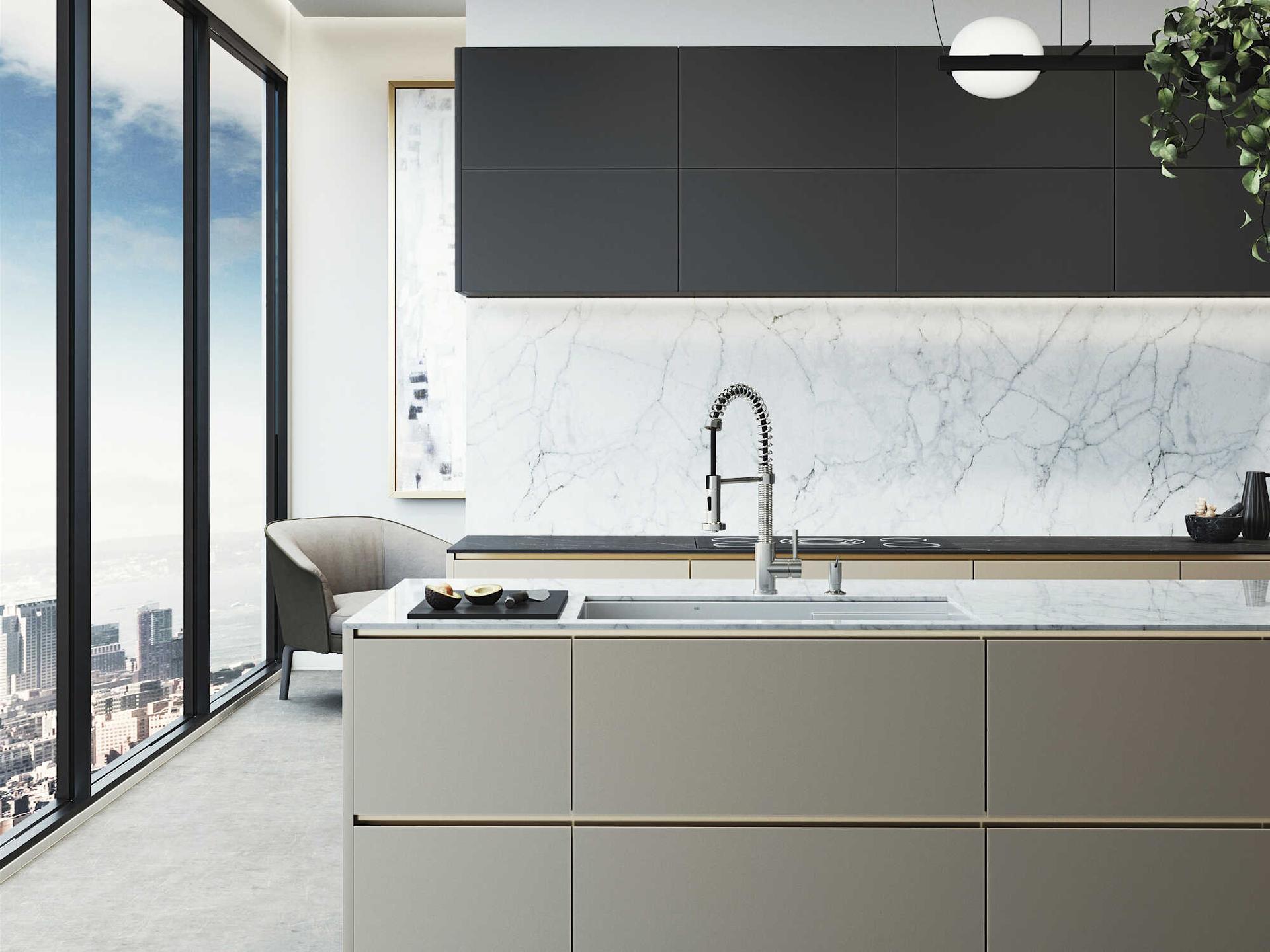 Vigo Hampton Stainless Steel Single Bowl Undermount Utility Tier Workstation Kitchen Sink with Faucet and Accessories