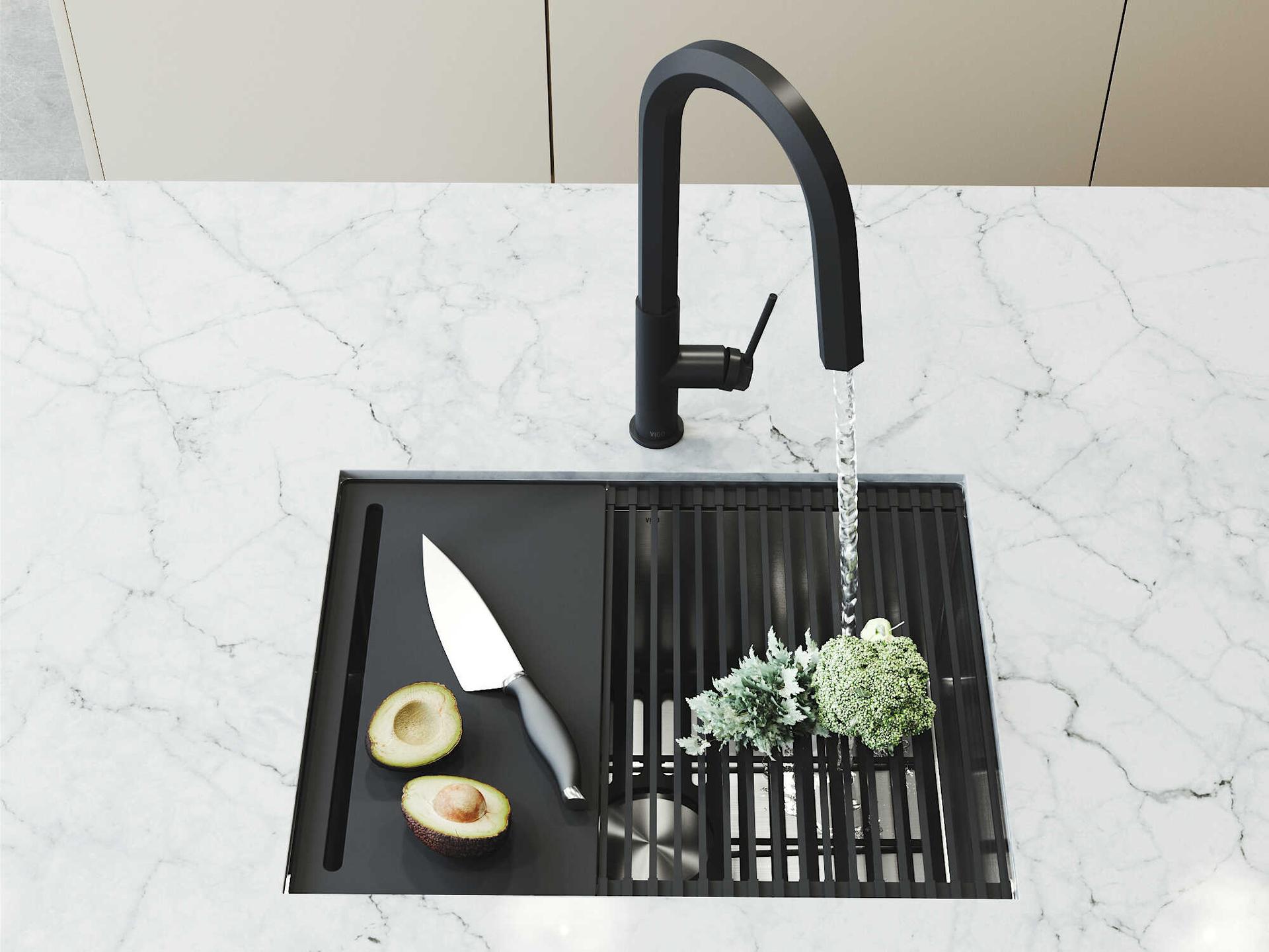 Vigo Mercer Undermount Kitchen Sink with Accessories