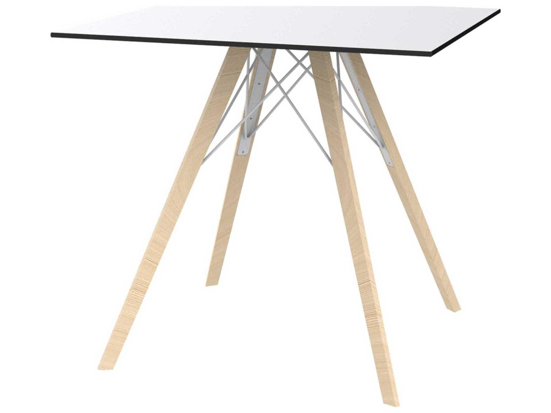Faz Wood Square Plastic Dining Table