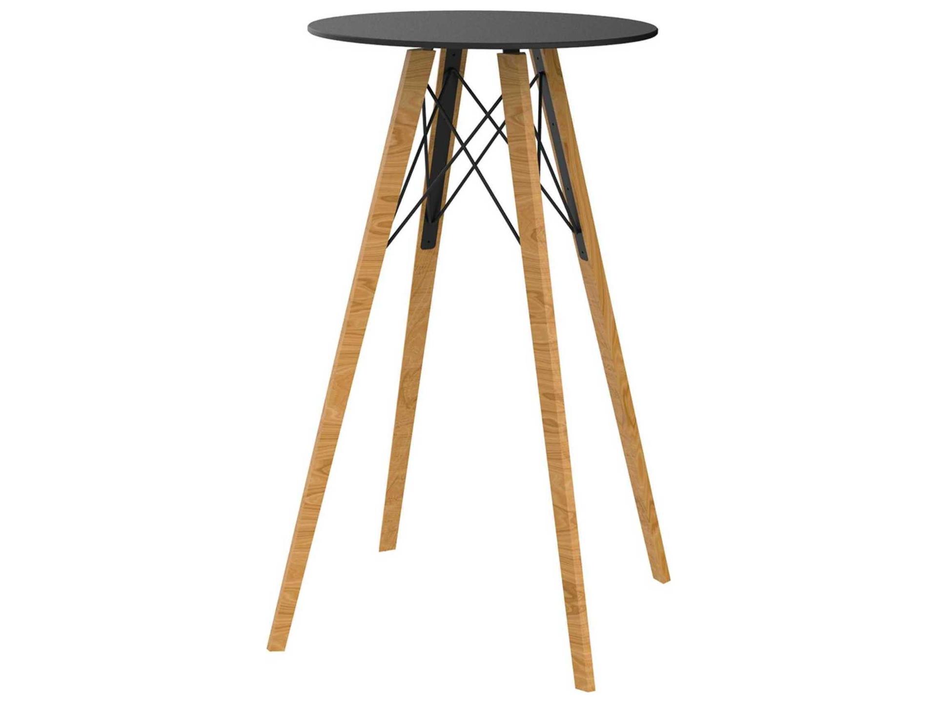 Faz Wood Round Plastic Bar Table