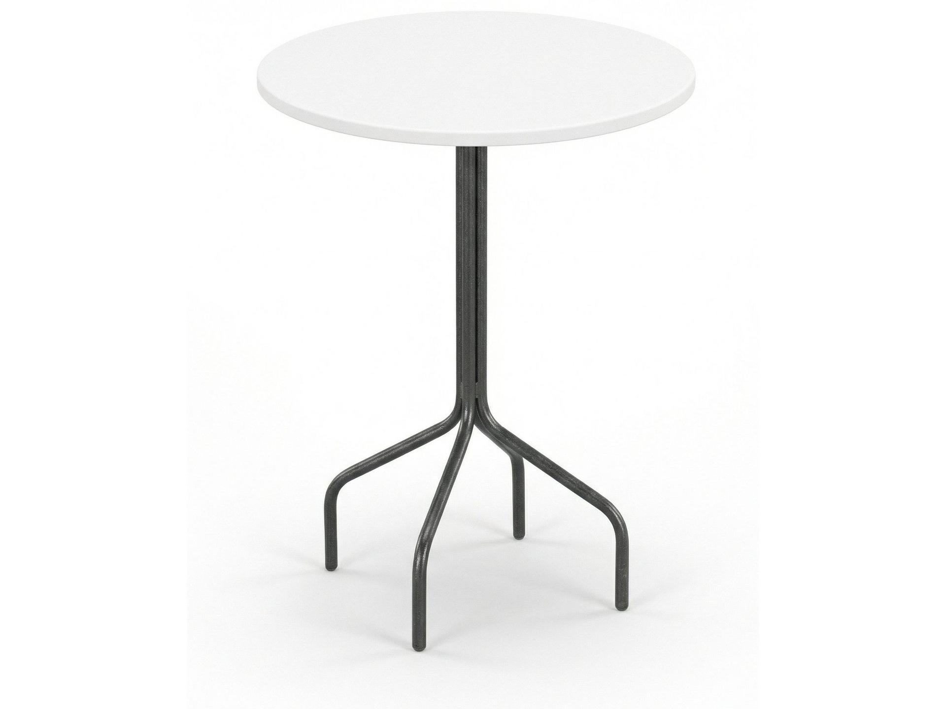 Windward Design Group Fiberglass Top Aluminum Round Outdoor Bar Table