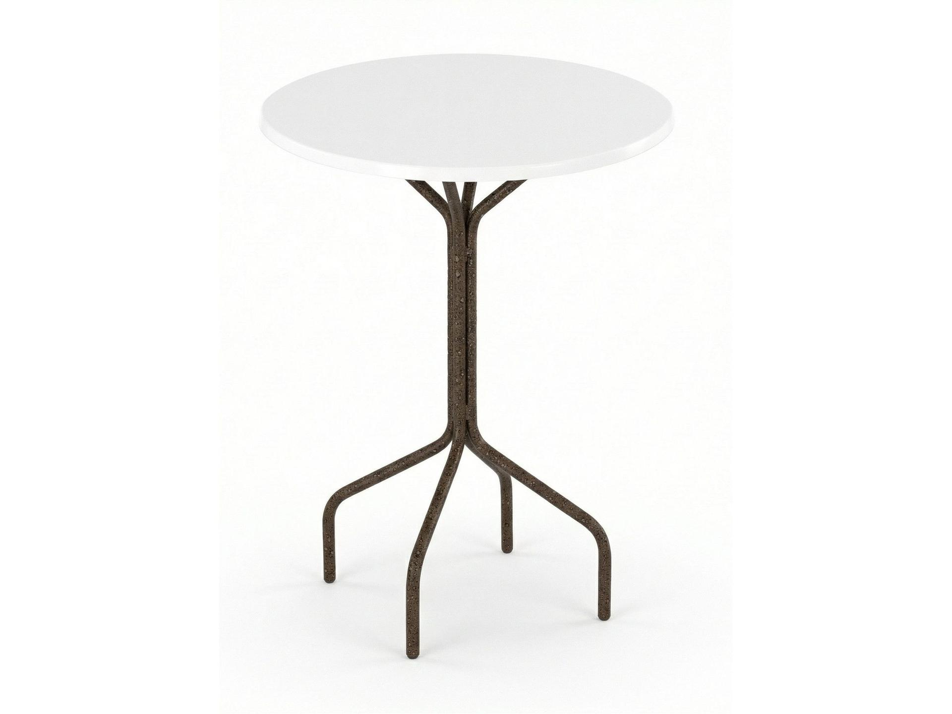 Windward Design Group Fiberglass Top Aluminum Round Outdoor Bar Table