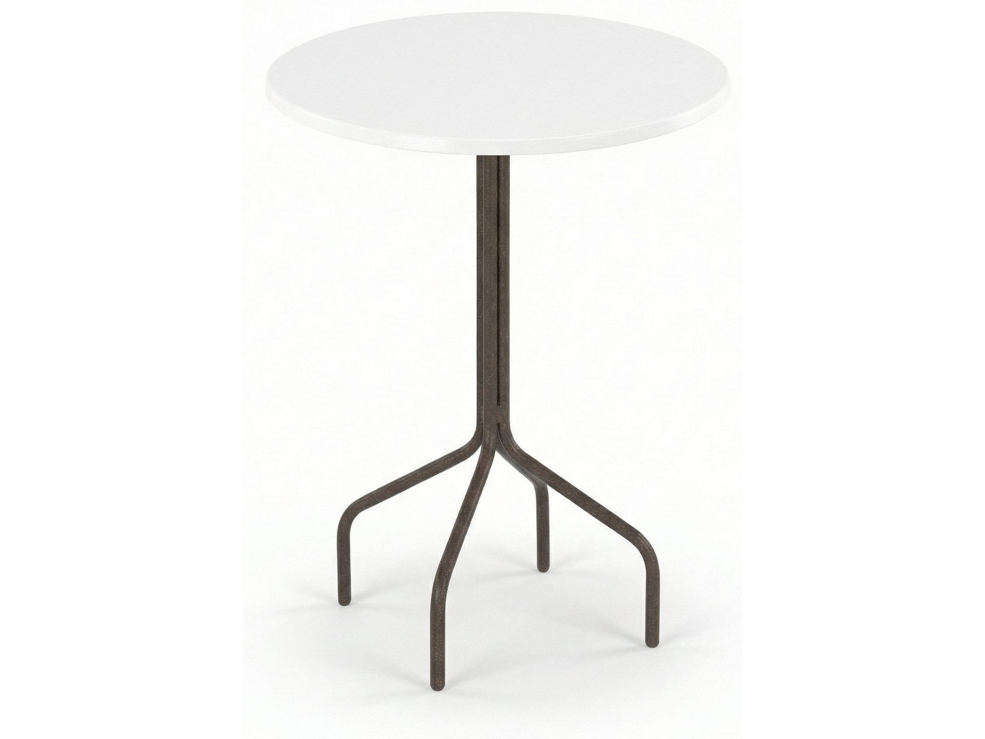 Windward Design Group Fiberglass Top Aluminum Round Outdoor Bar Table