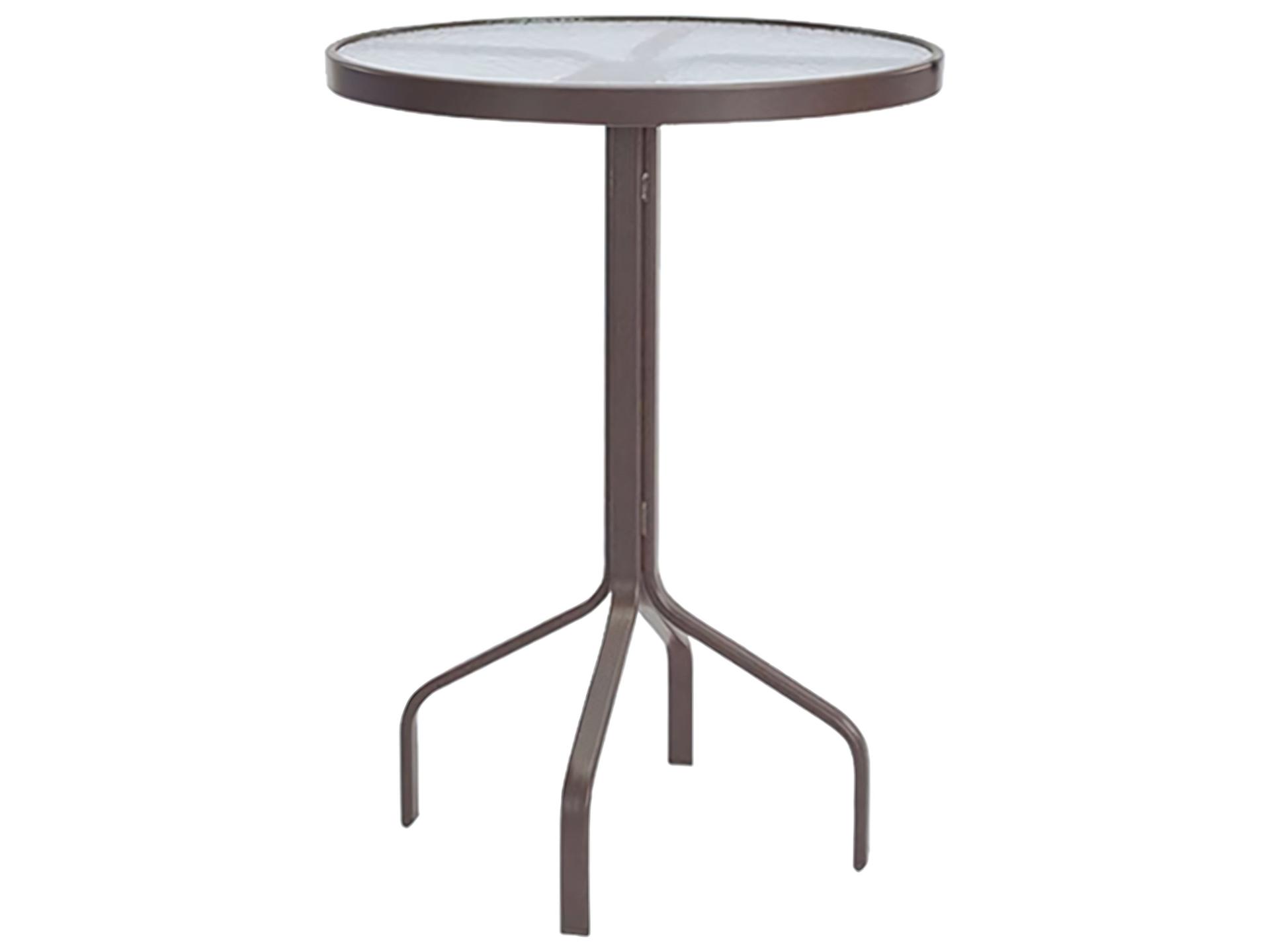Windward Design Group Acrylic Top Aluminum Round Balcony Table