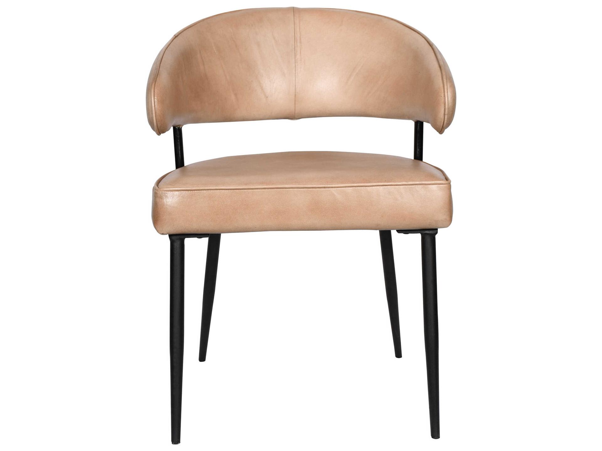 World Interiors Brisben Beige Leather Accent Chair