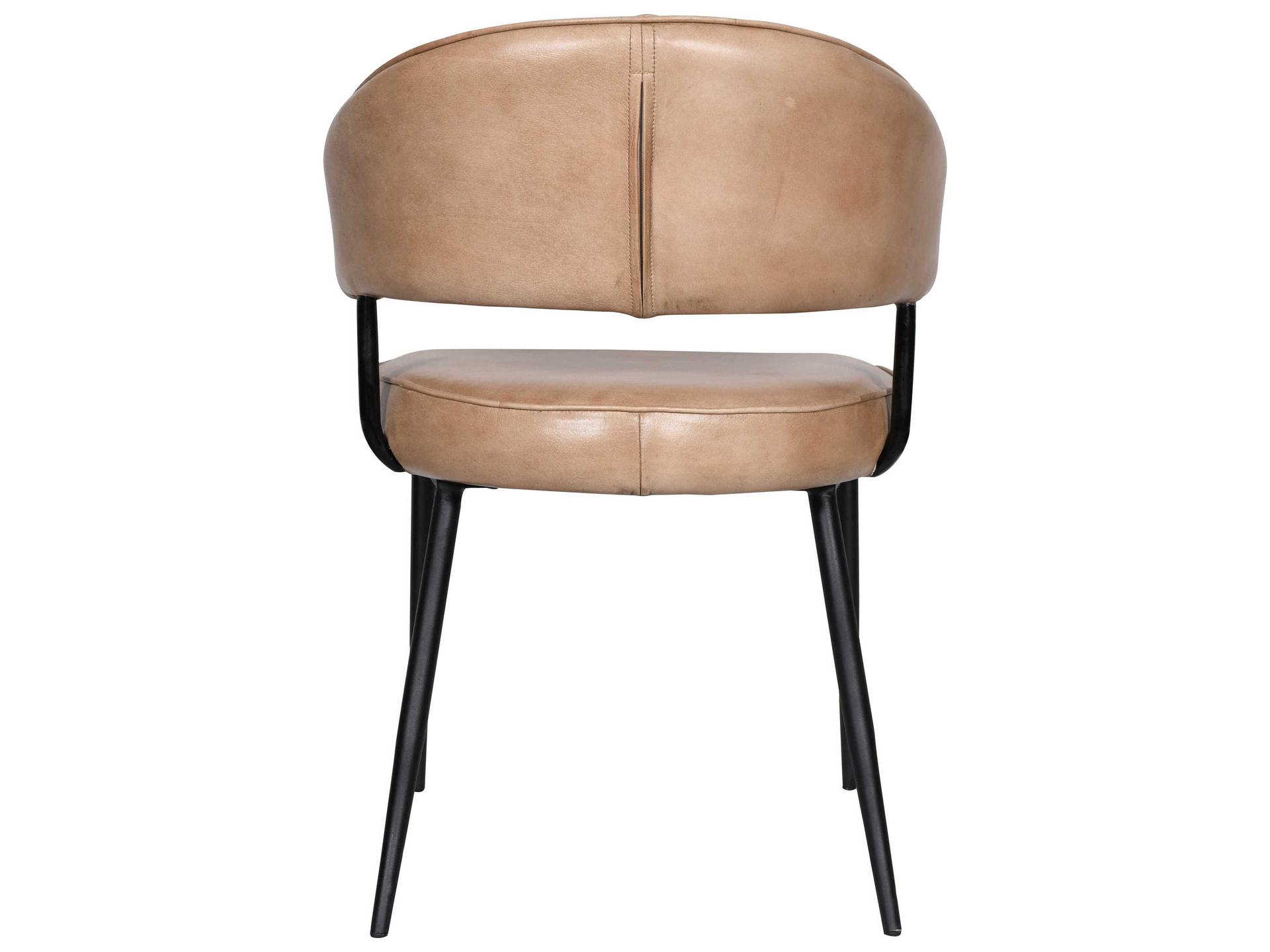 World Interiors Brisben Beige Leather Accent Chair