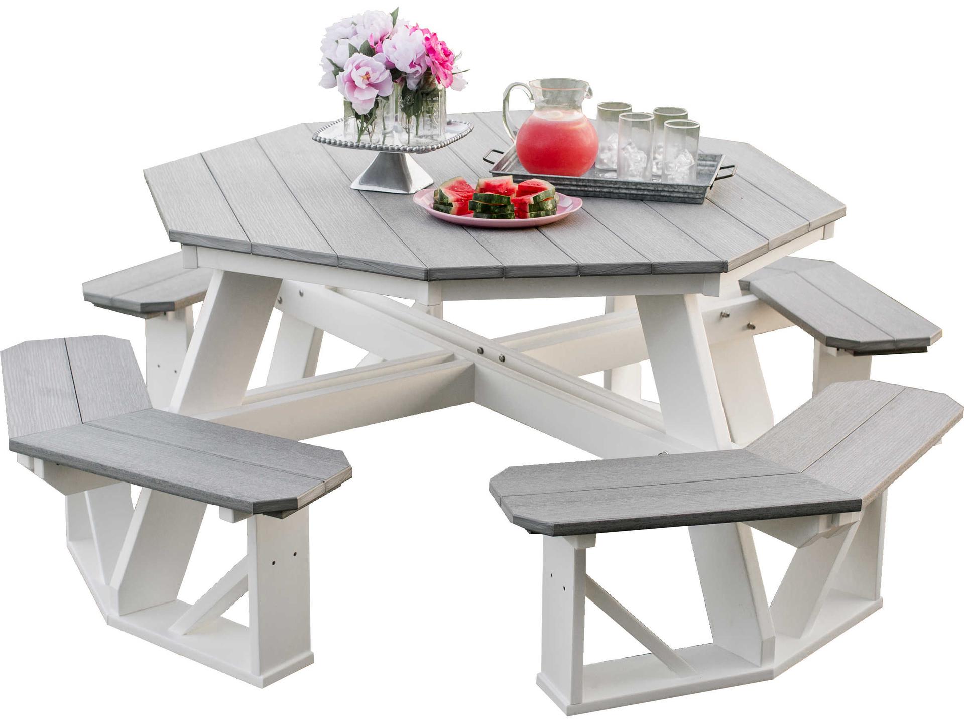 Heritage Recycled Plastic Octagon Patio Picnic Table