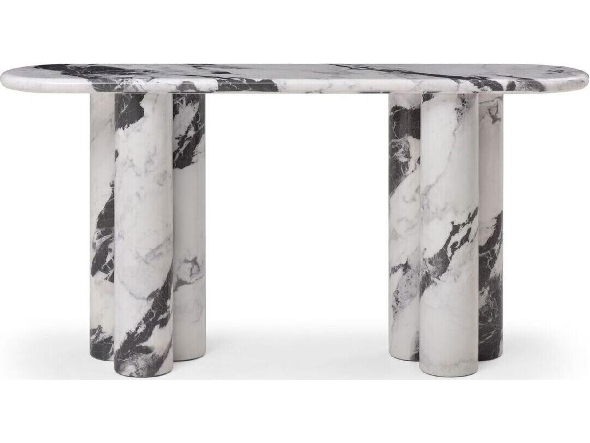 Bianco Oval Marble Console Table