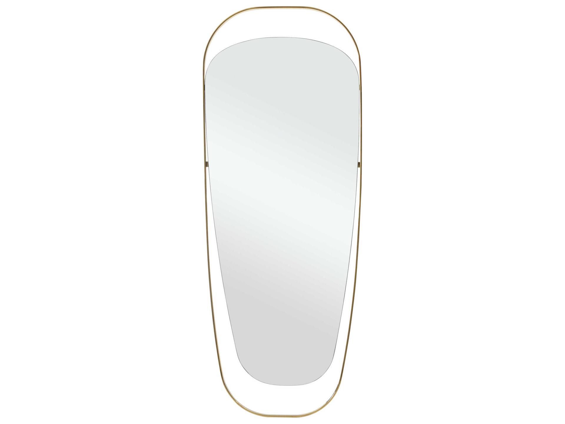 Matilda Oval Floor Mirror in Clear Stainless Steel