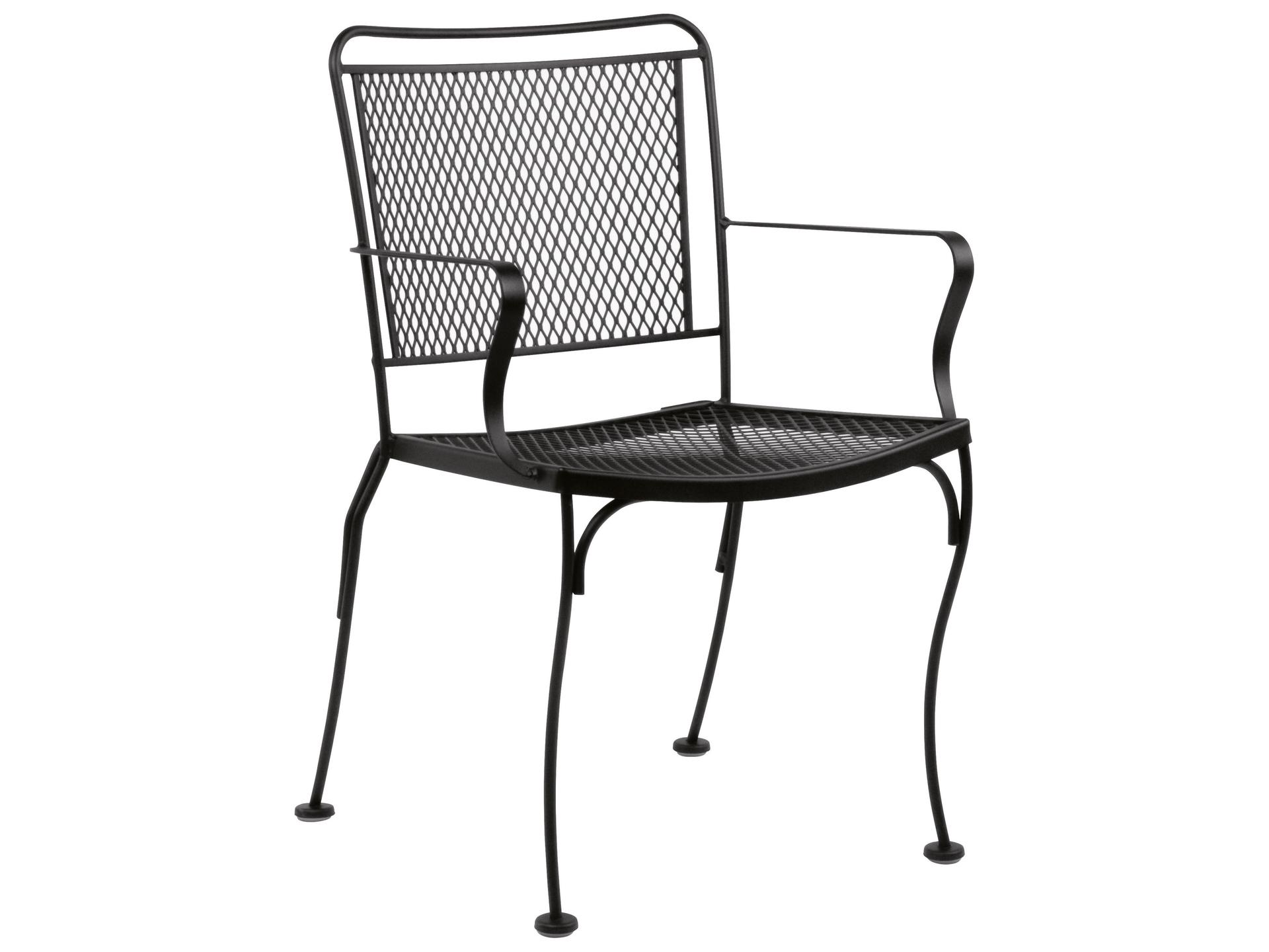 Constantine Wrought Iron Stackable Outdoor Dining Arm Chair
