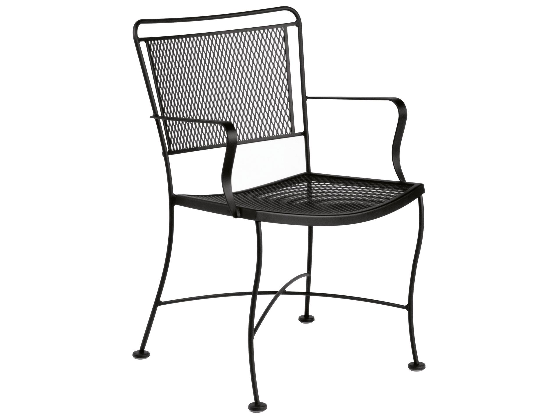 Woodard Constantine Wrought Iron Patio Dining Arm Chair