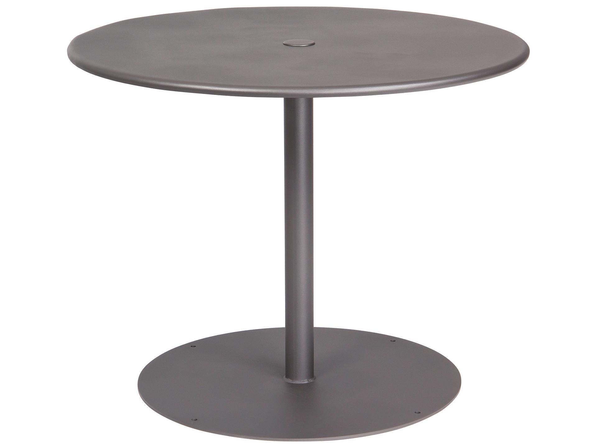 Wrought Iron Round Outdoor Dining Table with Umbrella Hole
