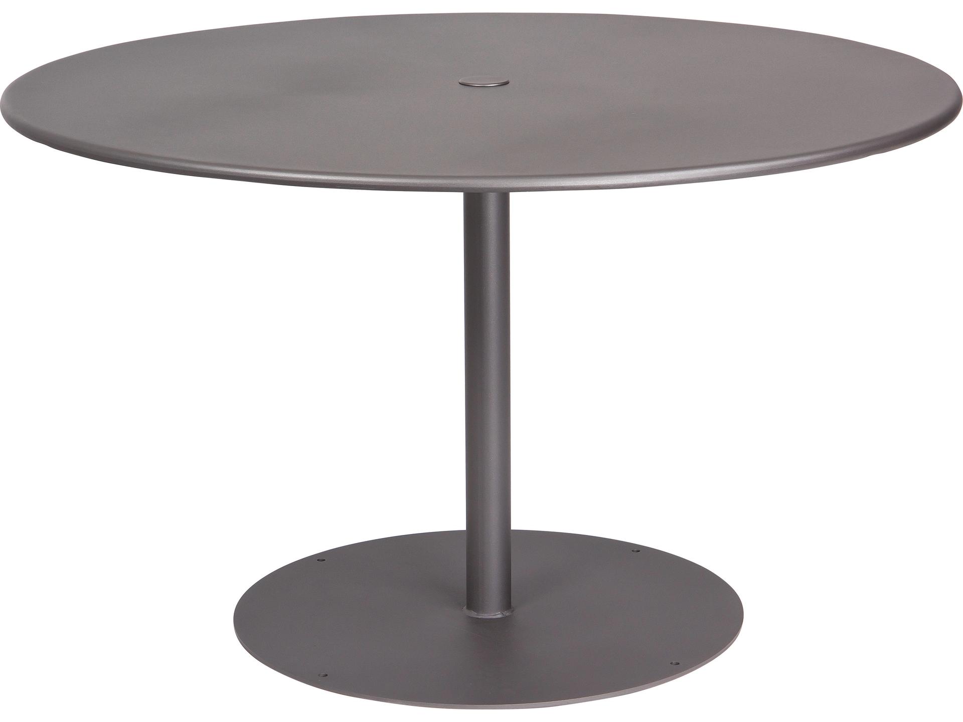Wrought Iron ADA Round Patio Dining Table with Umbrella Hole