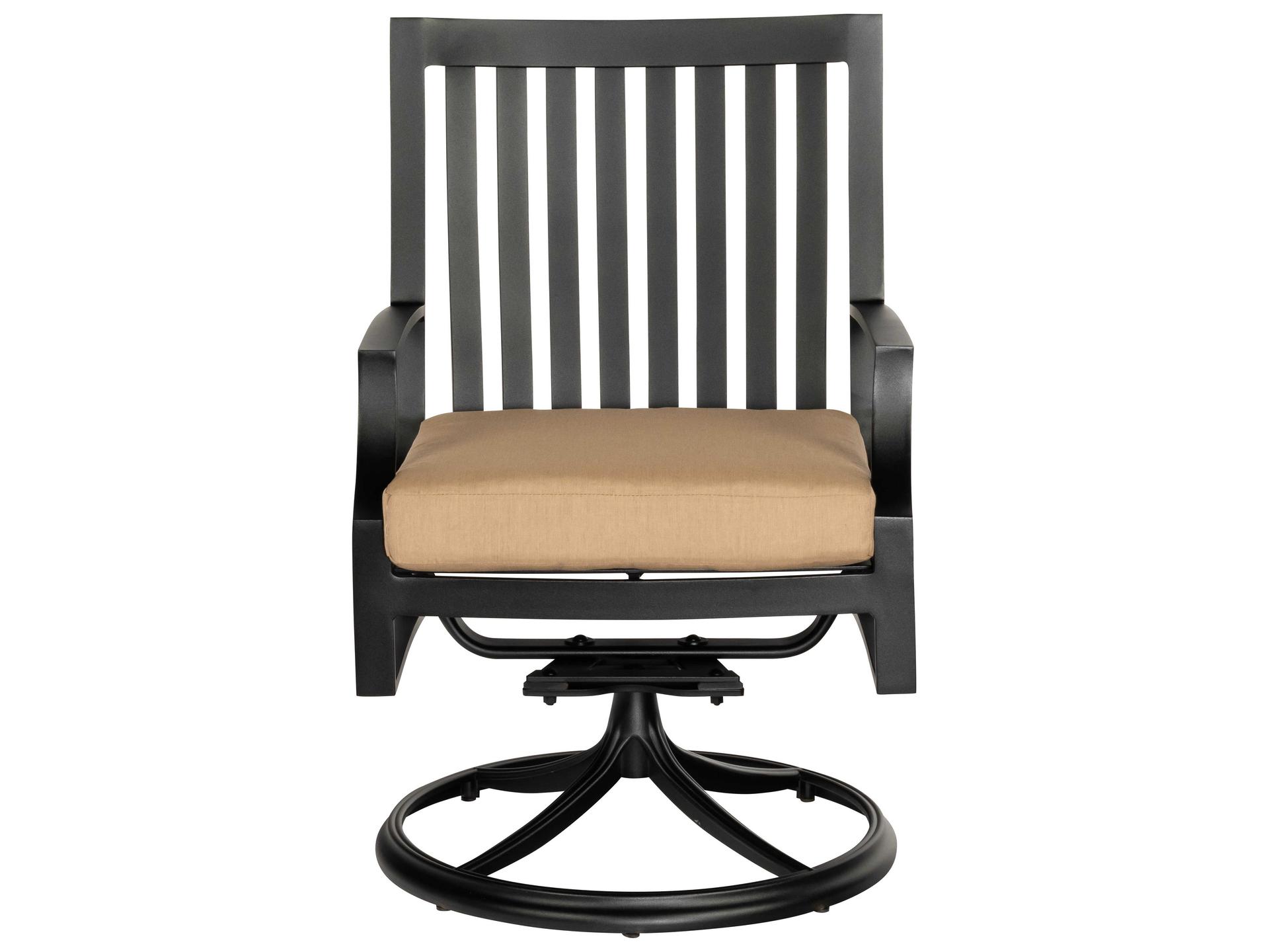 Woodard Seal Cove Aluminum Swivel Outdoor Patio Dining Arm Chair