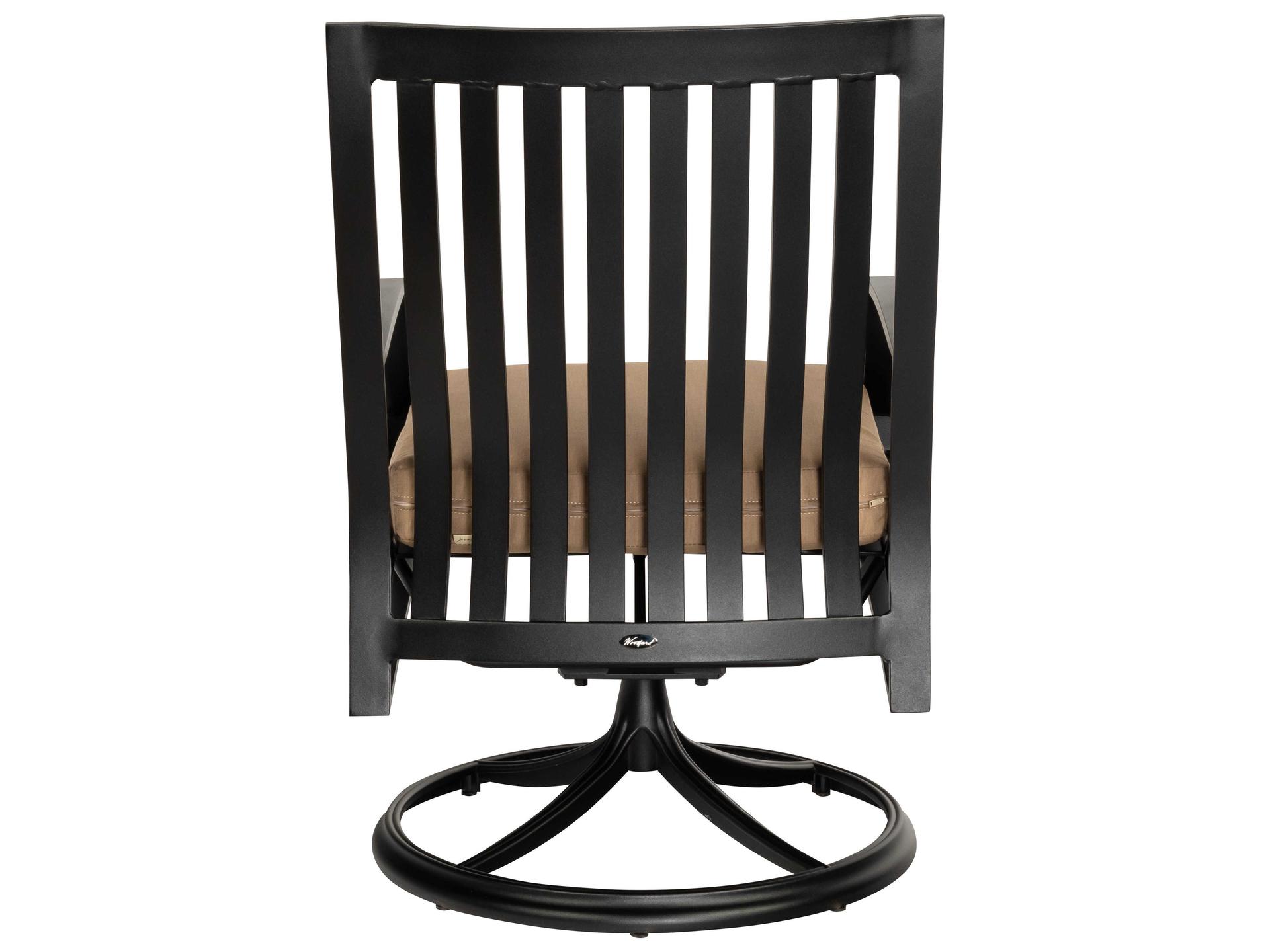 Woodard Seal Cove Aluminum Swivel Outdoor Patio Dining Arm Chair
