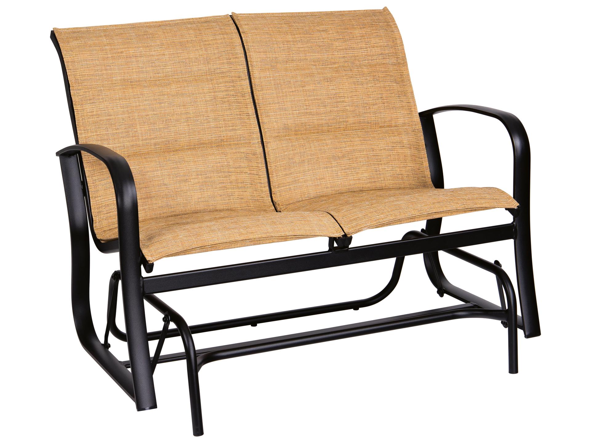 Fremont Padded Sling Outdoor Aluminum Glider Loveseat