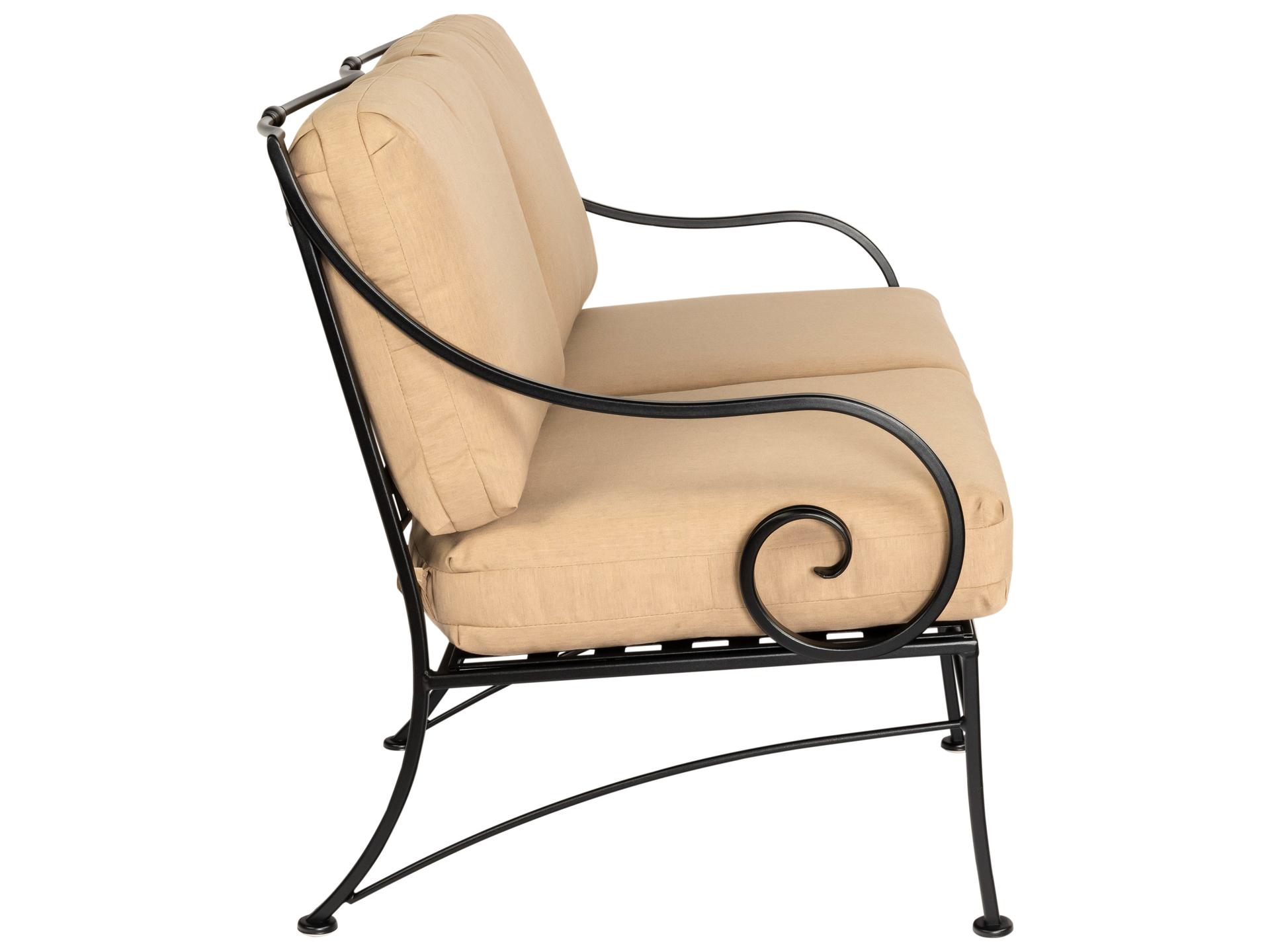 Woodard Sheffield Cushion Wrought Iron Outdoor Loveseat