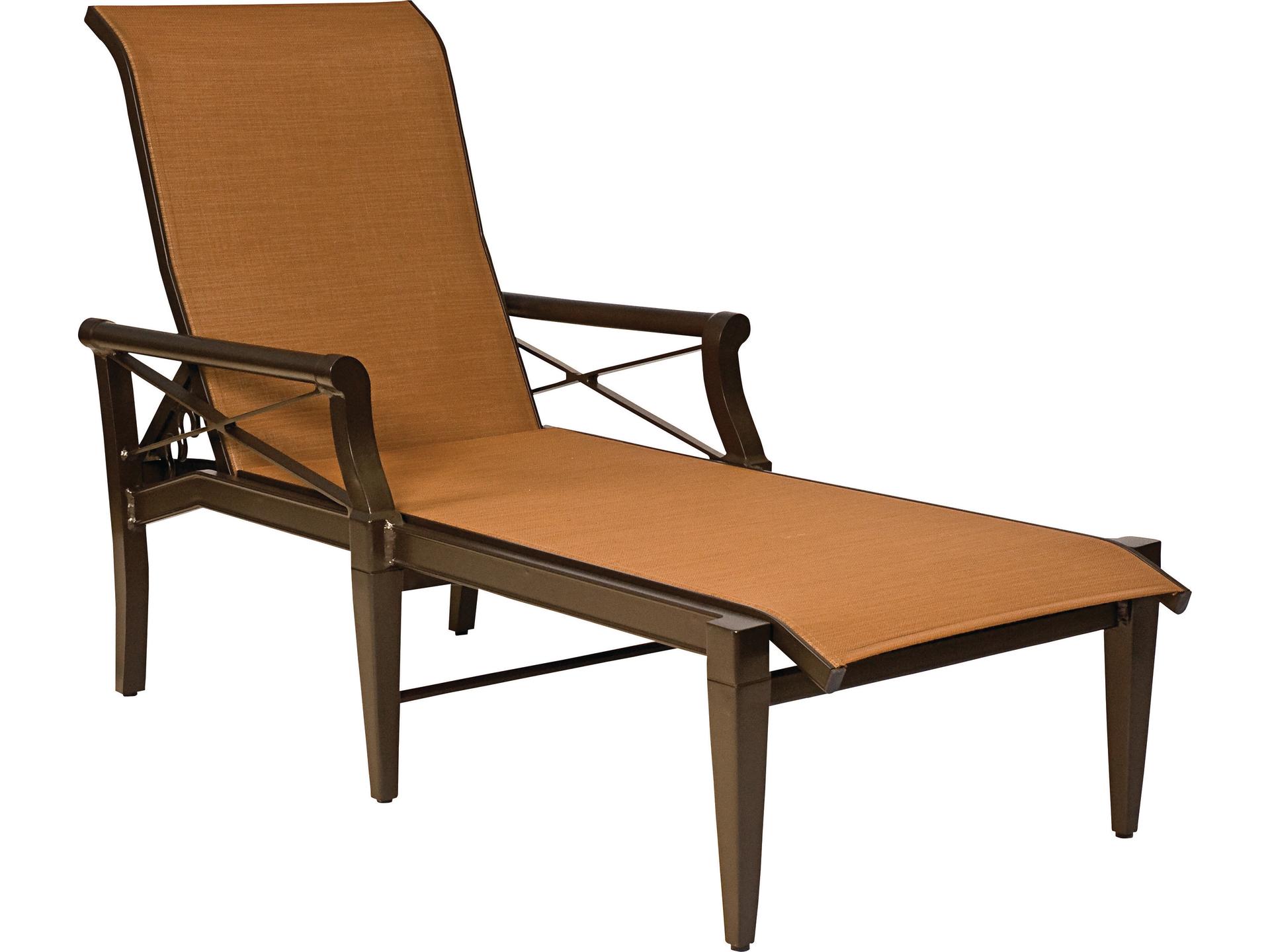 Woodard Andover Sling Aluminum Adjustable Patio Chaise Lounge