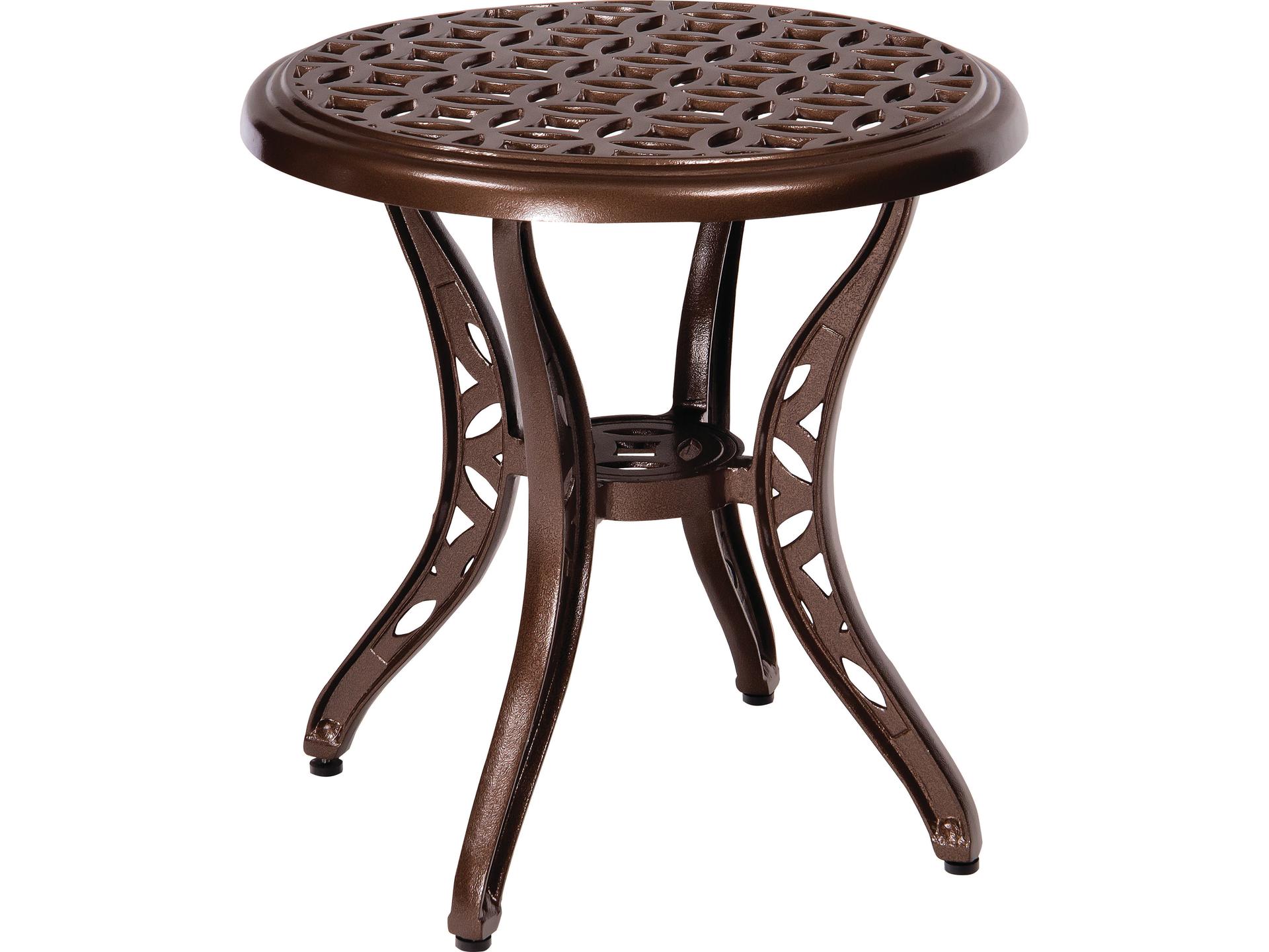 Casa Cast Aluminum Round Patio End Table