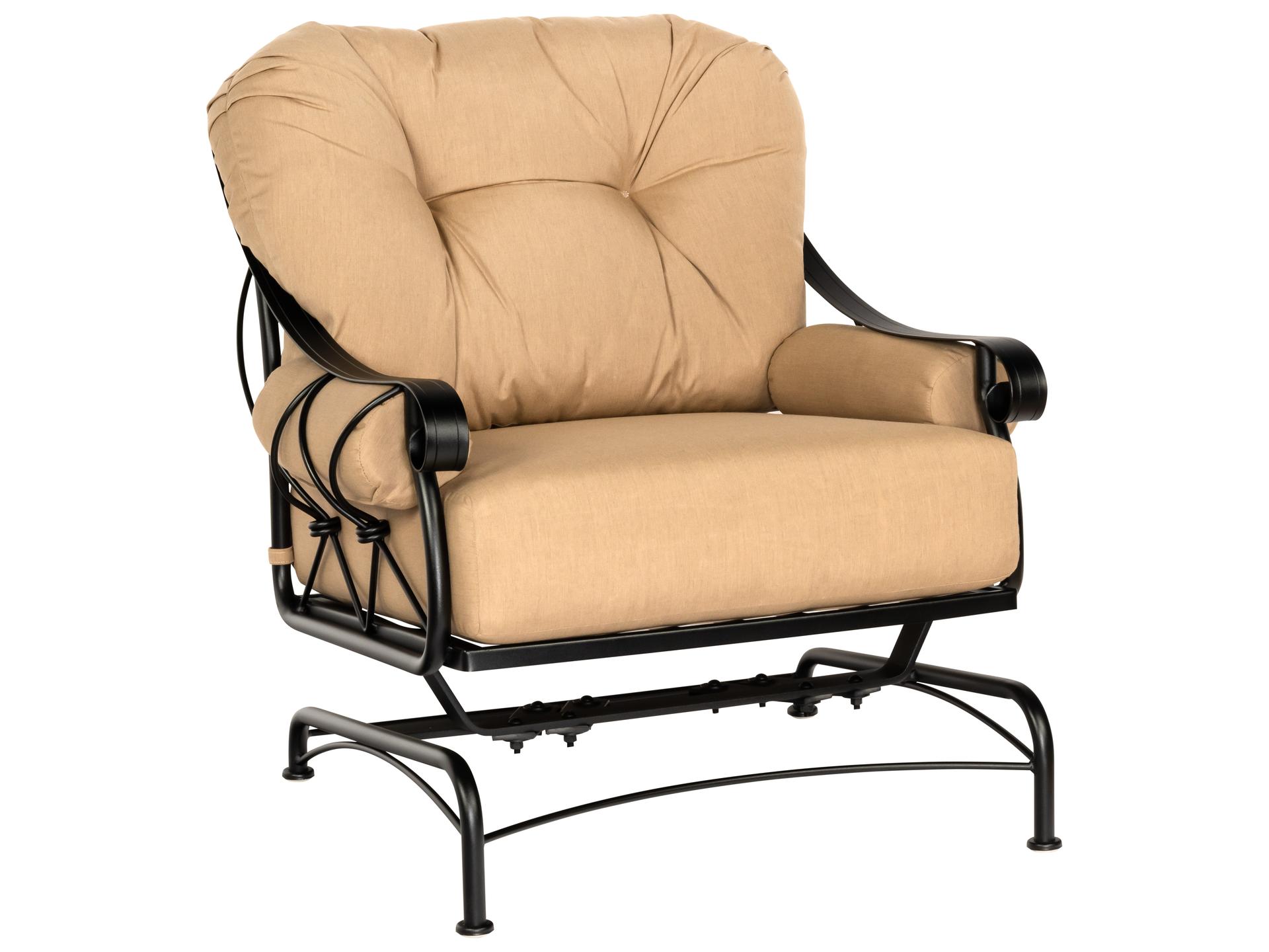 Derby Cushion Wrought Iron Spring Outdoor Lounge Chair