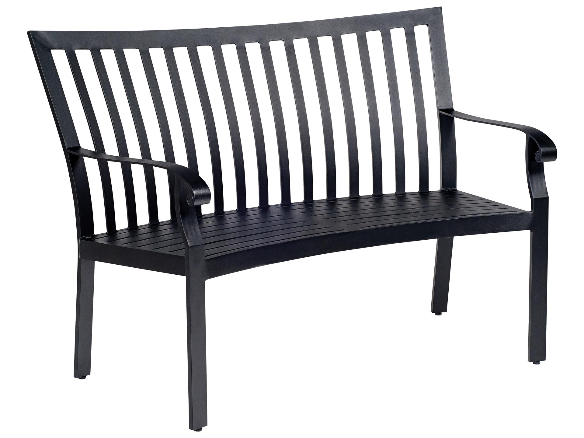 Cortland Aluminum Crescent Outdoor Patio Bench