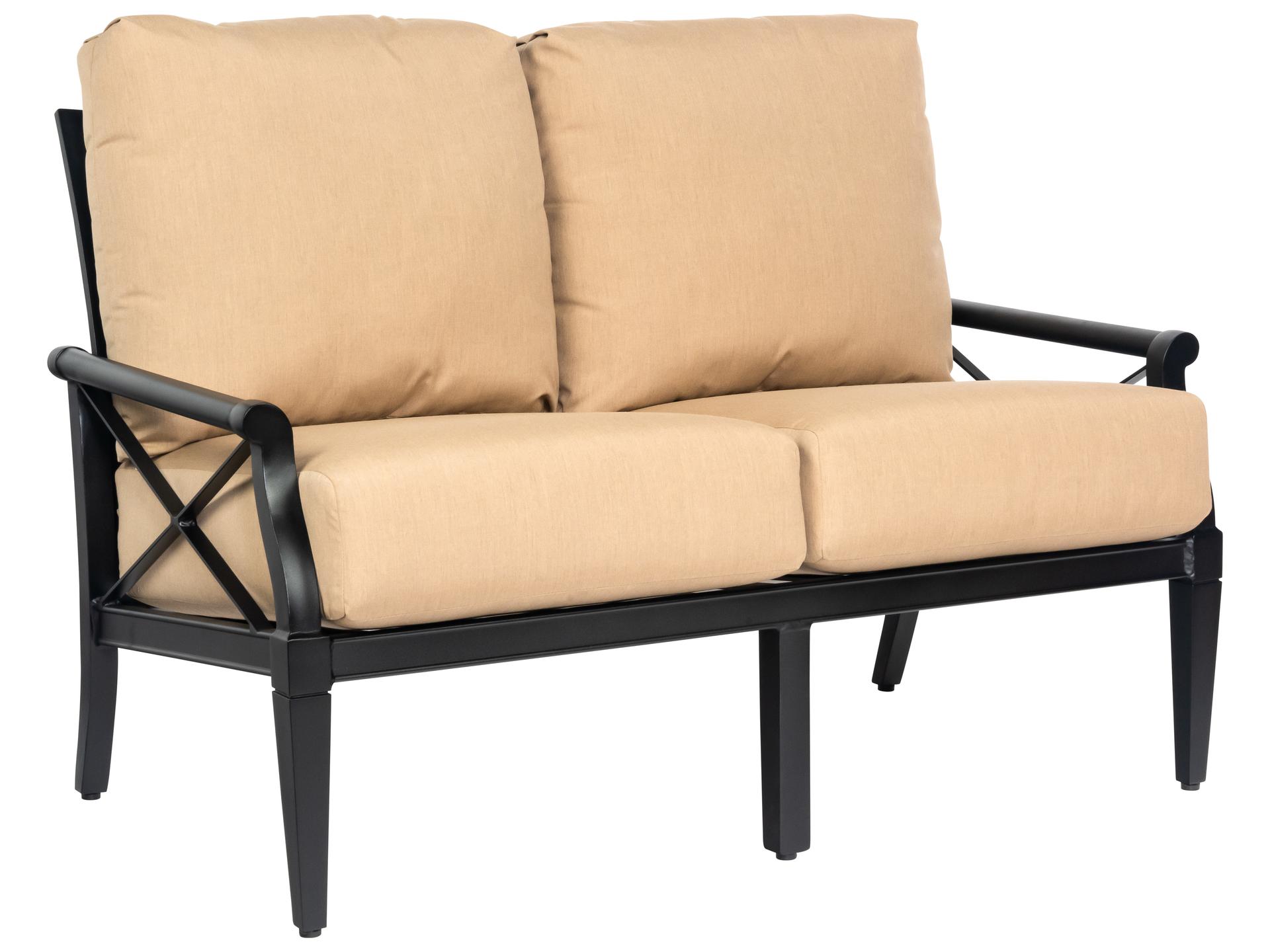 Andover Cushion Aluminum Outdoor Loveseat