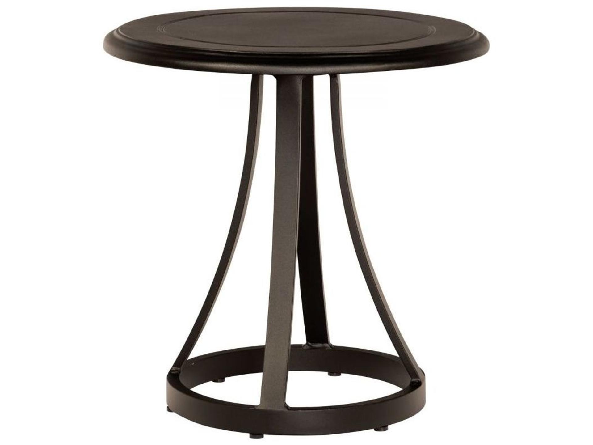 Solid Cast Aluminum Round Outdoor Patio End Table
