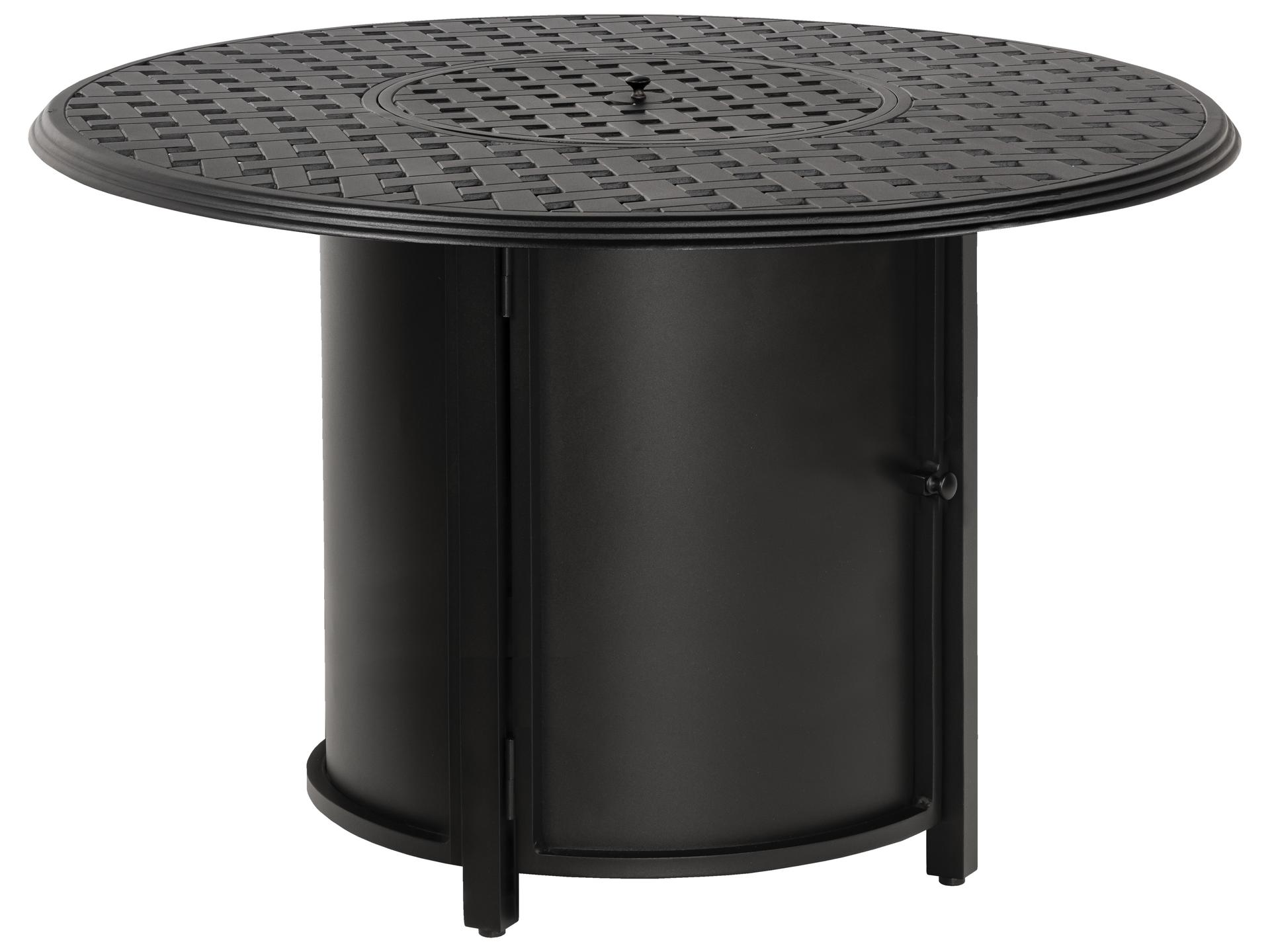 Thatch Aluminum Round Coffee Height Patio Fire Pit Table