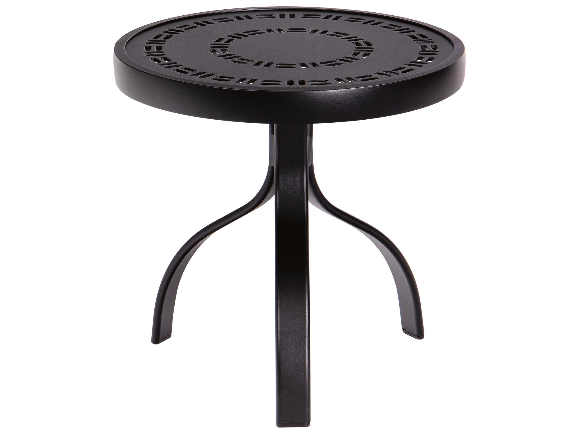 Aluminum Deluxe Round Trellis Top Patio End Table