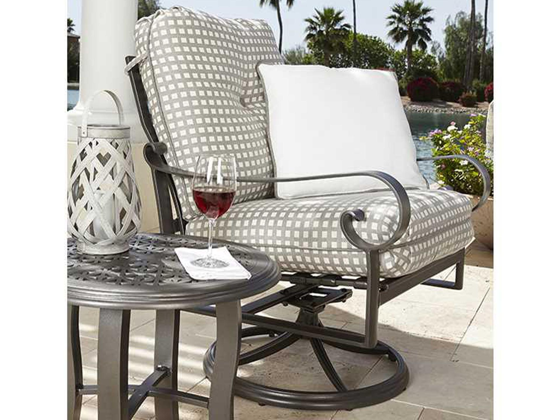 Woodard Belden Cushion Aluminum Outdoor Patio Lounge Set