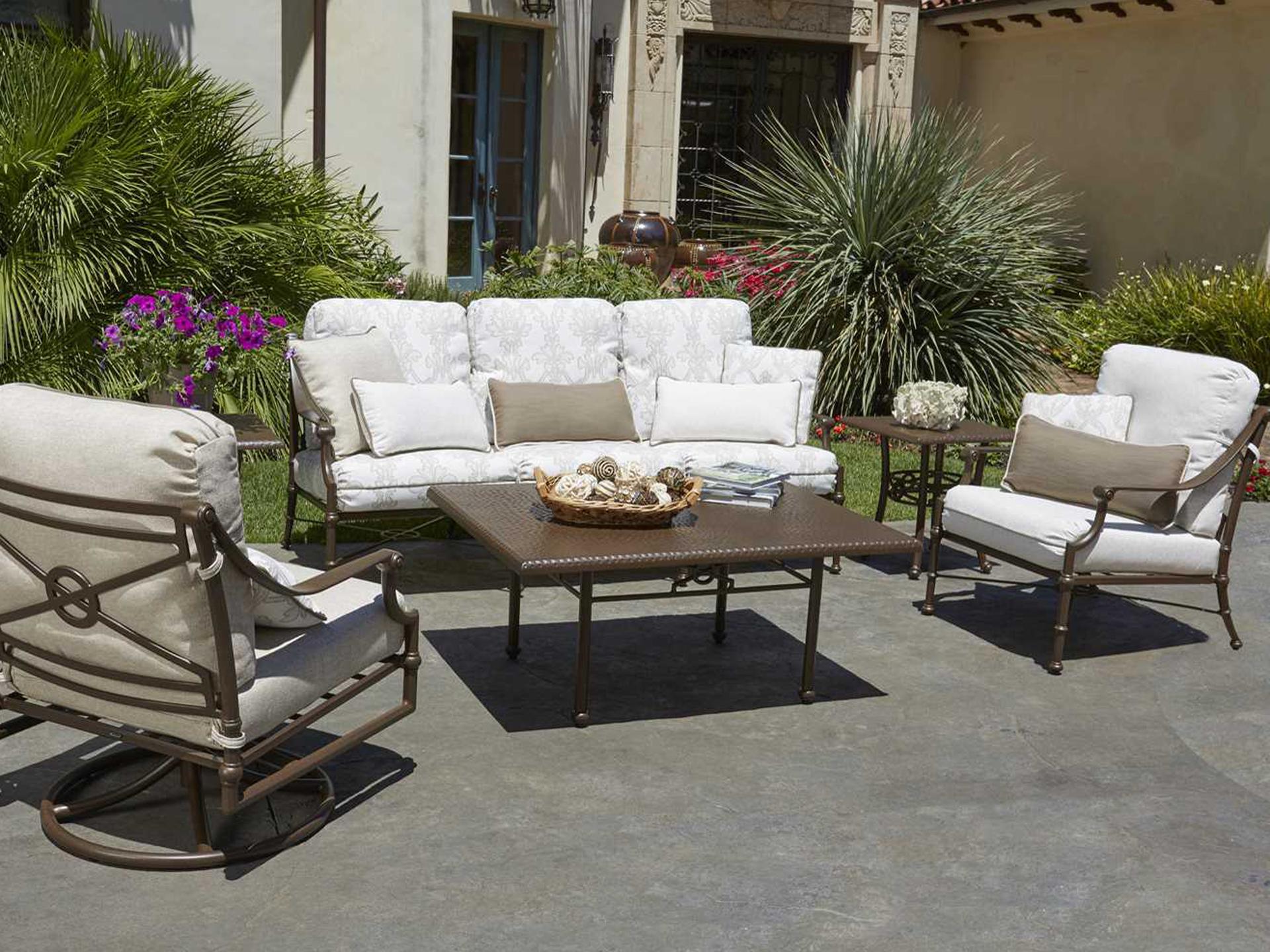 Woodard Delphi Cushion Cast Aluminum Patio Lounge Set