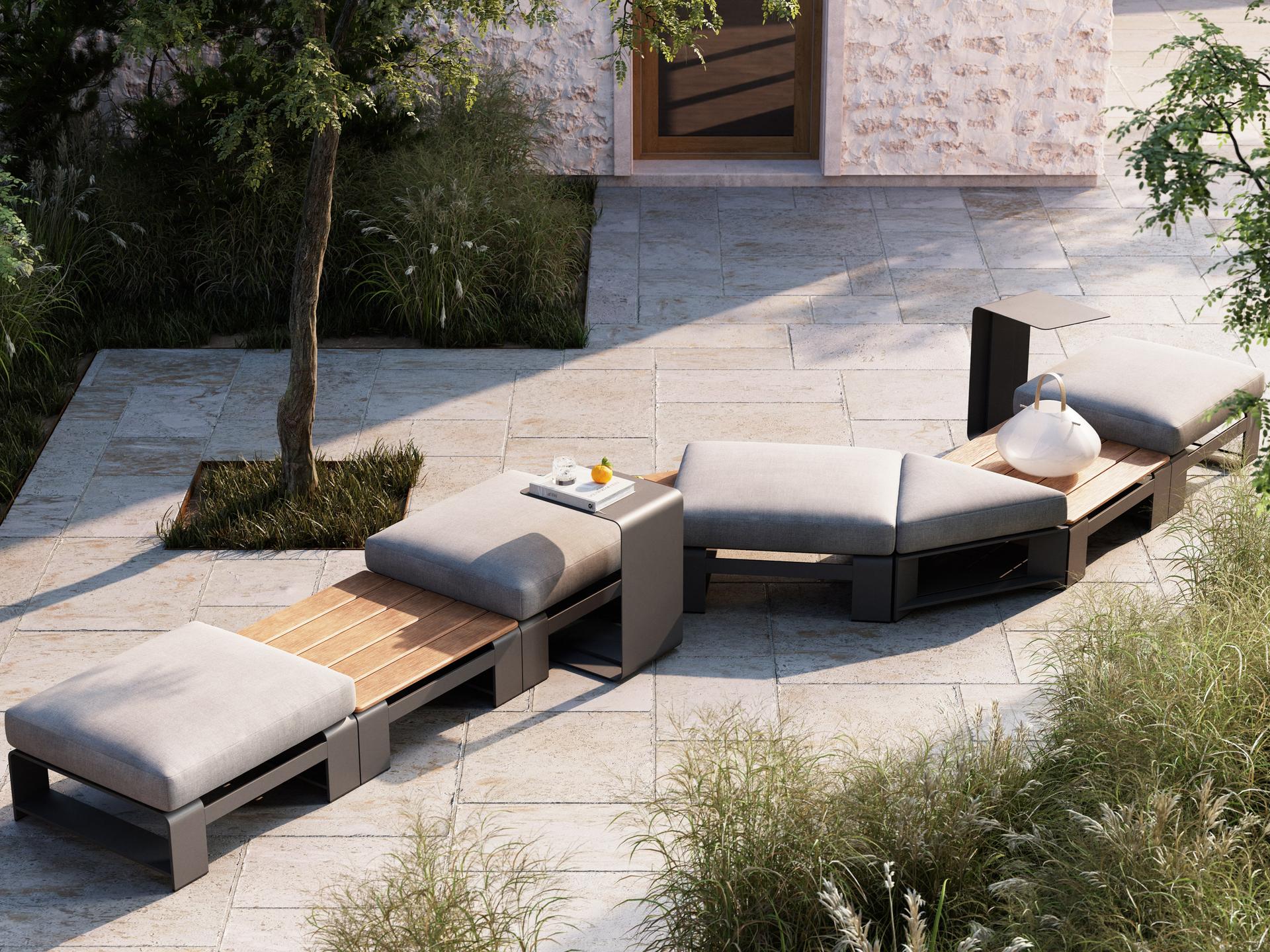 Woodard Gather Aluminum Cushion Lounge Set