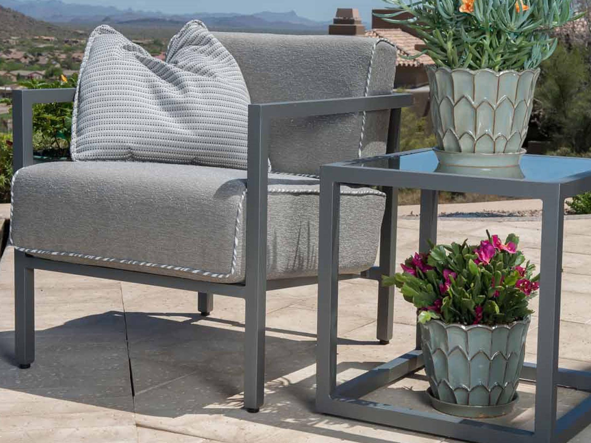Woodard Salona Cushion By Joe Ruggiero Aluminum Outdoor Patio Lounge Set
