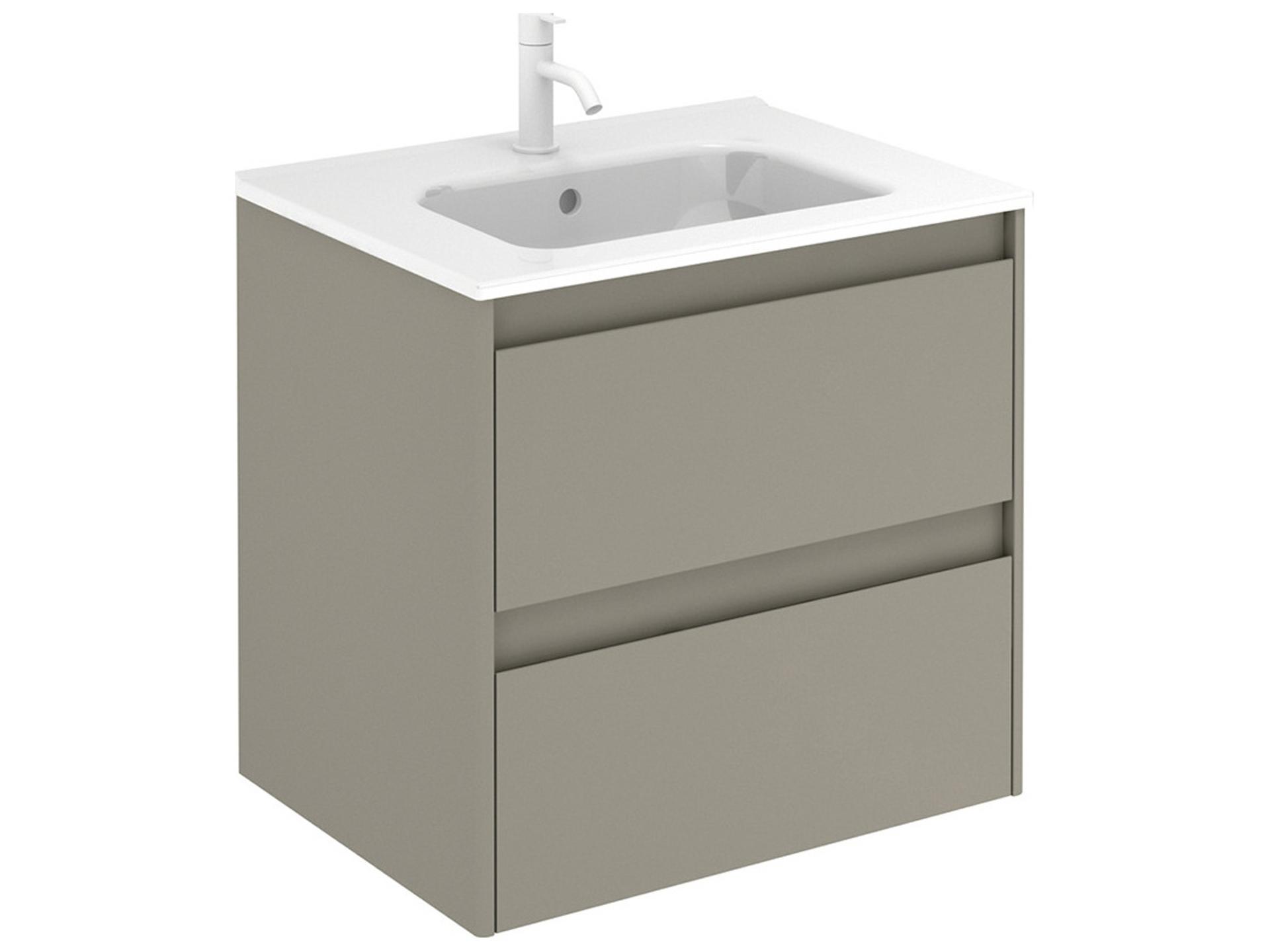 Ambra 24-Inch Wall Mounted Vanity with Integrated Sink