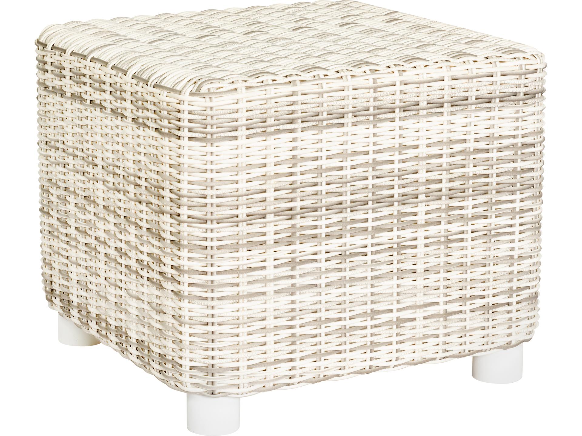 Whitecraft Sonoma Wicker Square Outdoor Patio End Table