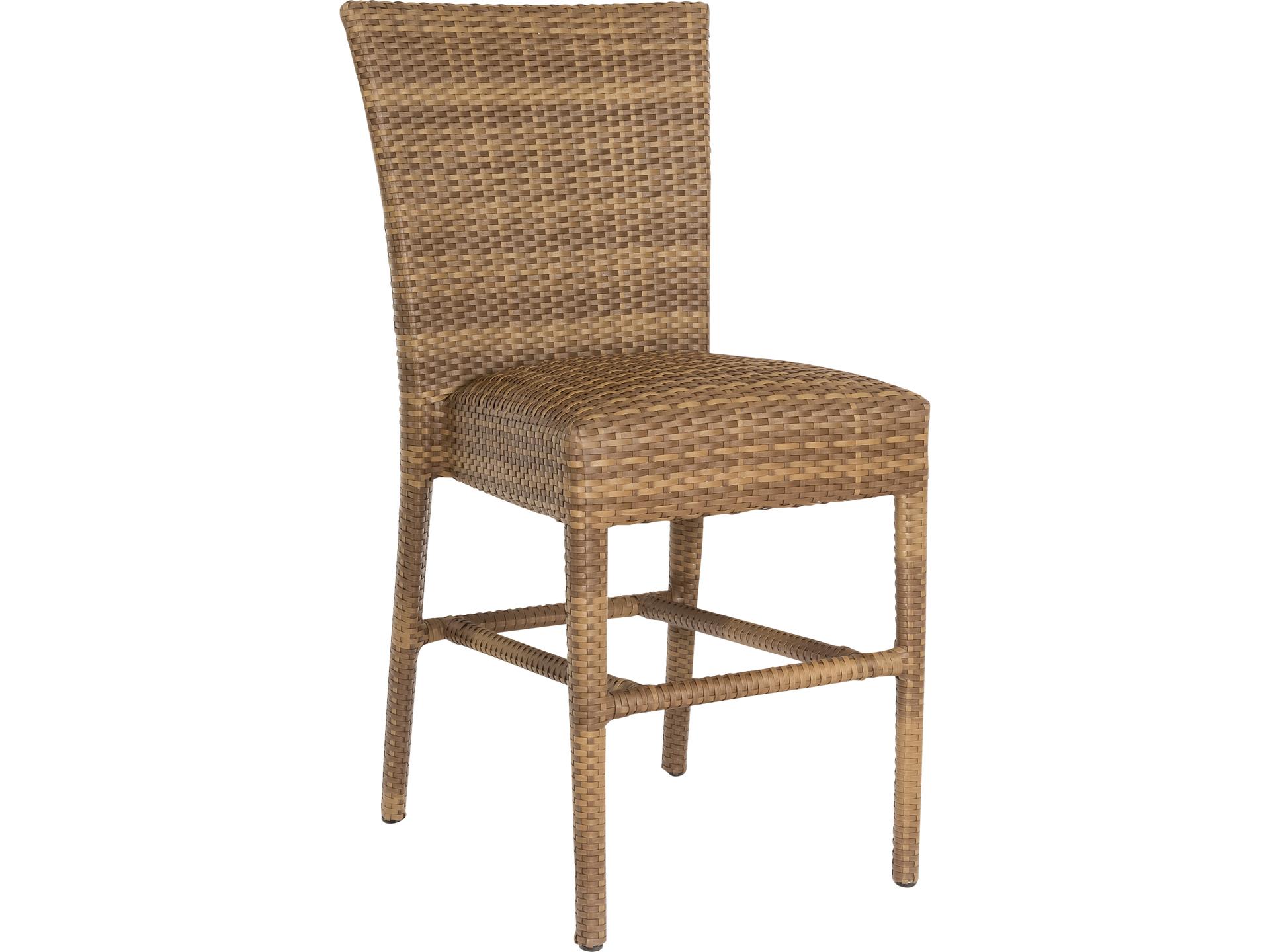 Woodard Whitecraft All Weather Wicker Padded Seat Outdoor Patio Counter Stool