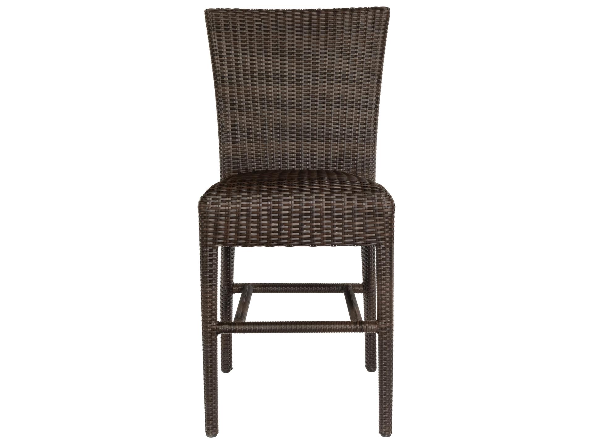 Woodard Whitecraft All Weather Wicker Padded Seat Outdoor Patio Counter Stool