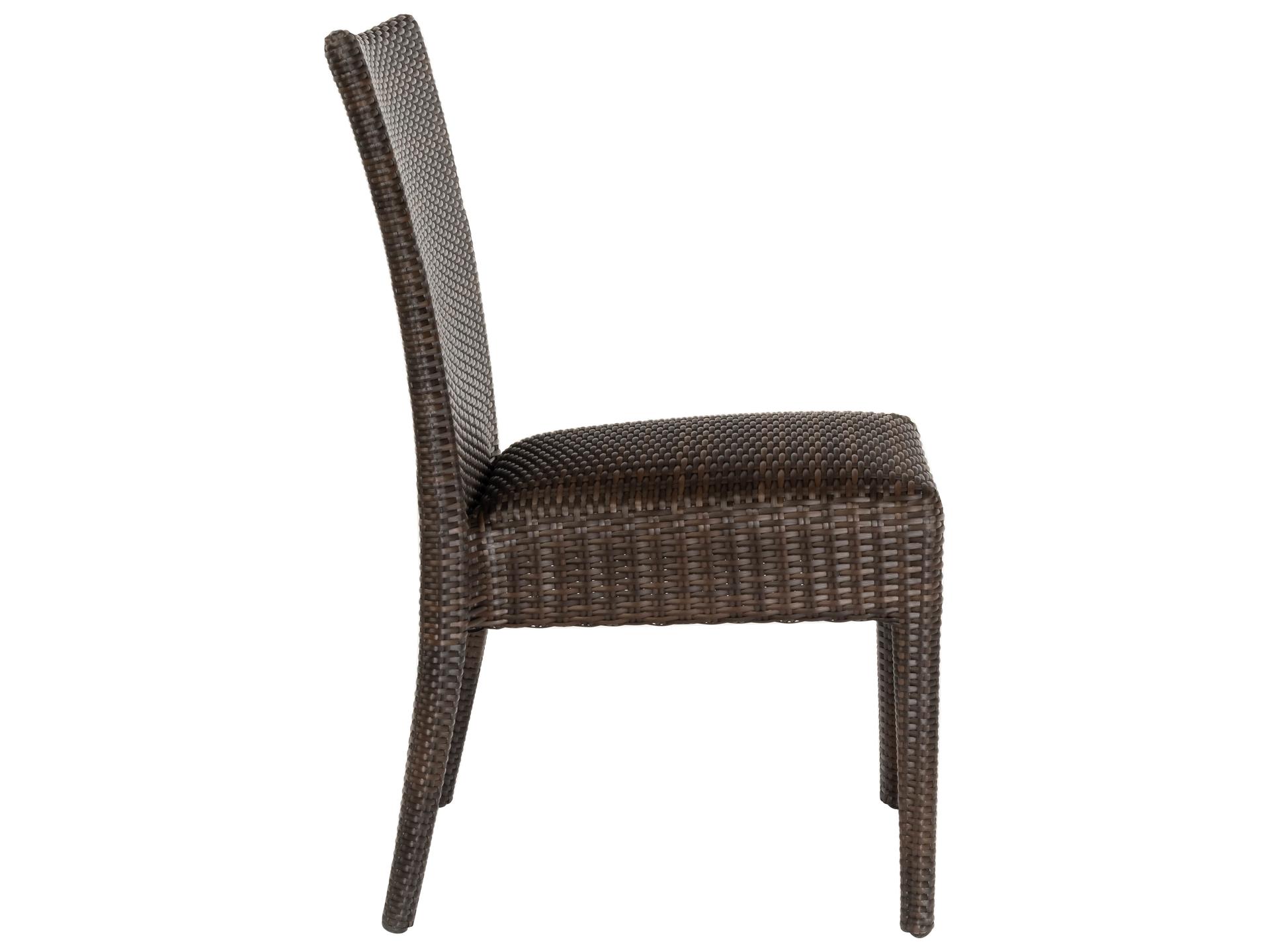 Woodard Whitecraft All Weather Wicker Padded Seat Outdoor Patio Dining Side Chair