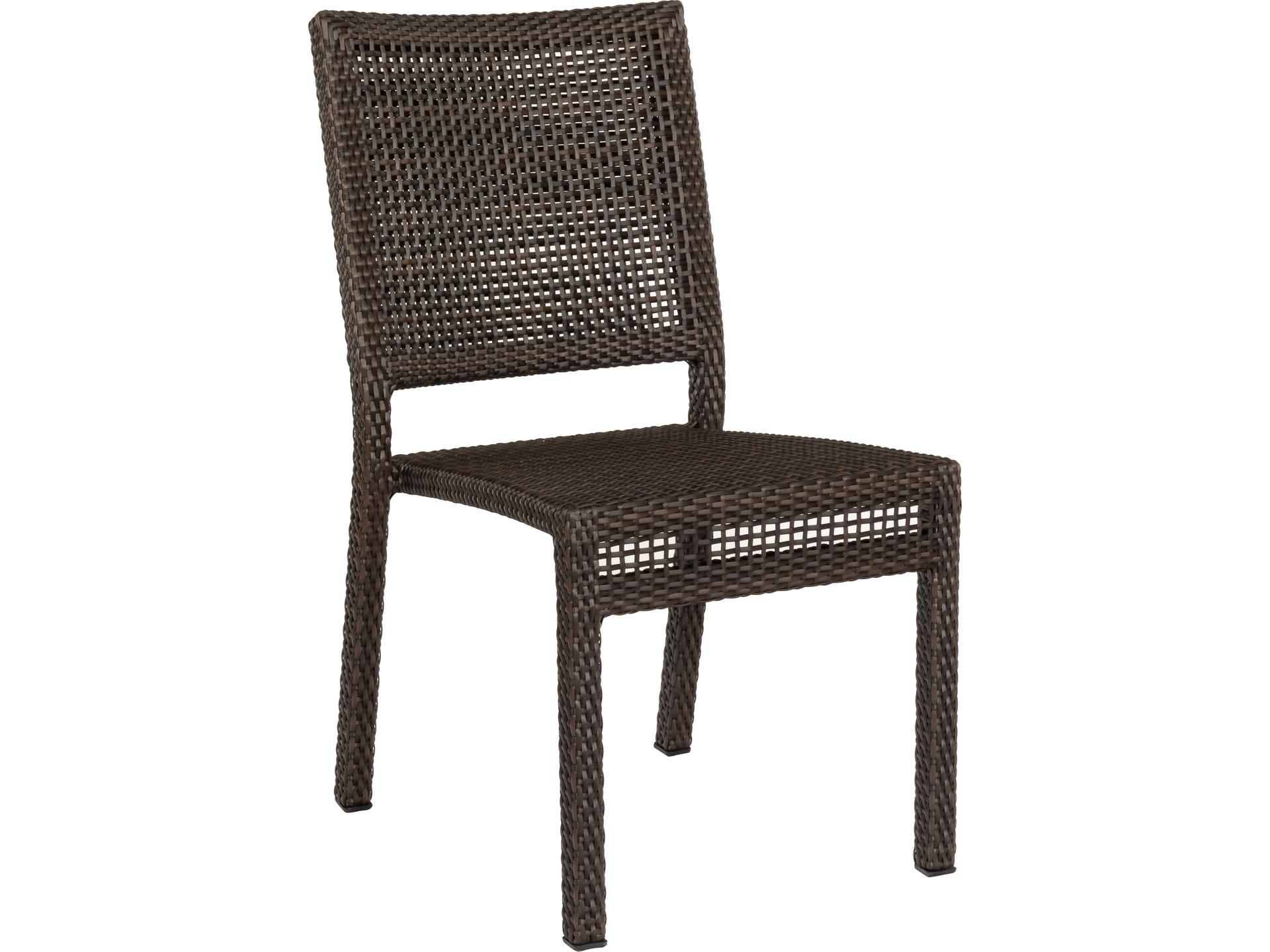 Woodard Whitecraft All Weather Wicker Miami Stackable Patio Dining Side Chair