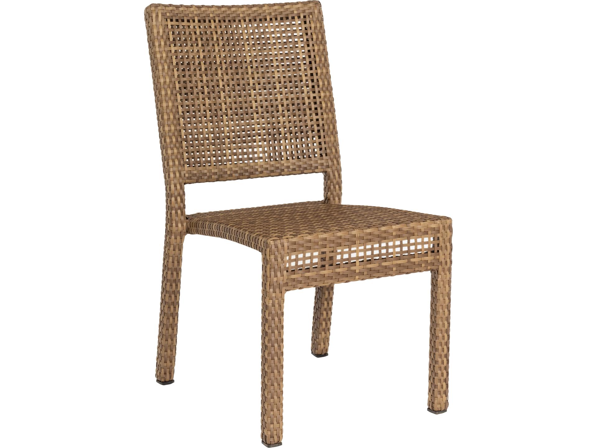 Woodard Whitecraft All Weather Wicker Miami Stackable Patio Dining Side Chair
