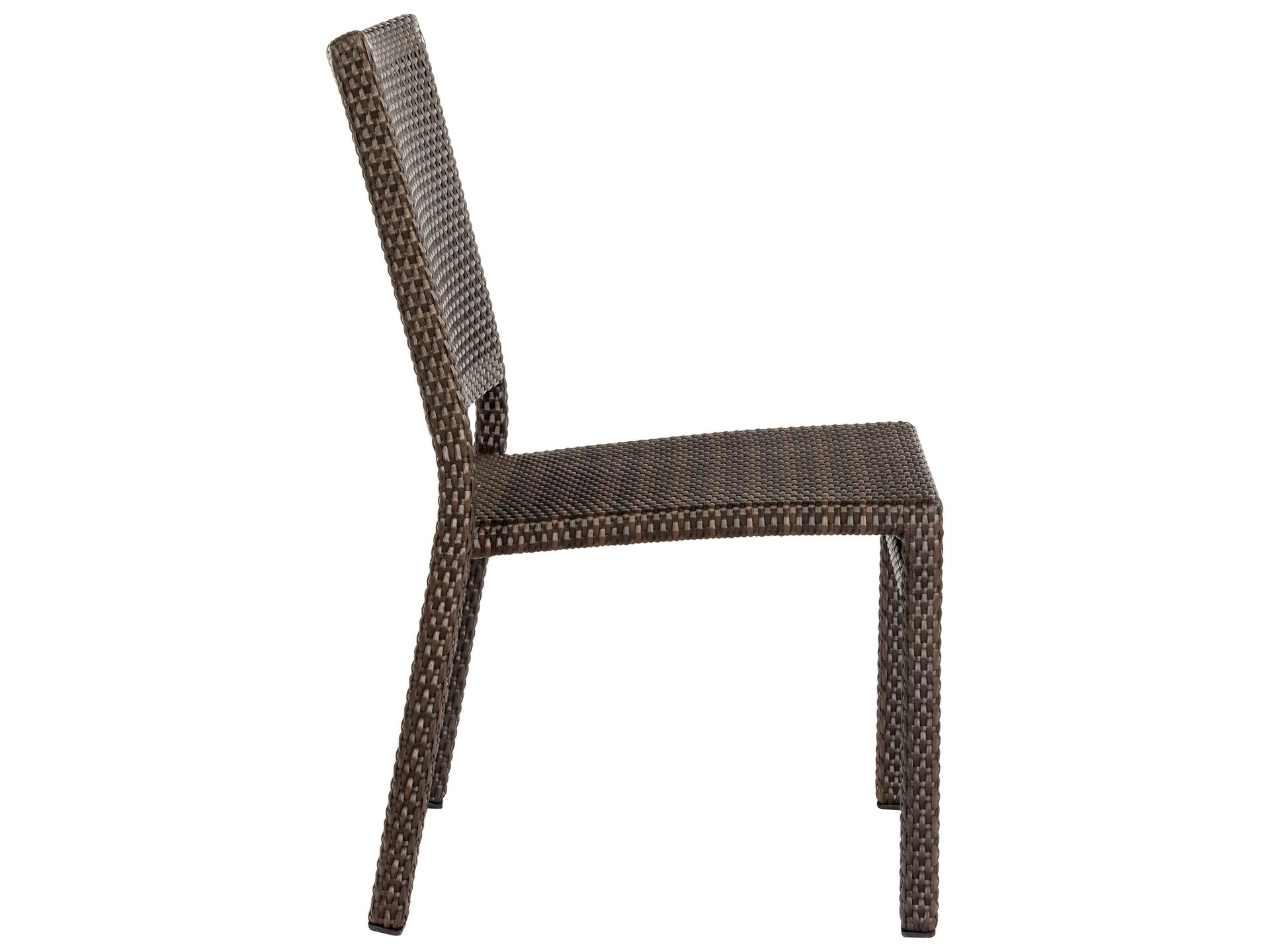 Woodard Whitecraft All Weather Wicker Miami Stackable Patio Dining Side Chair