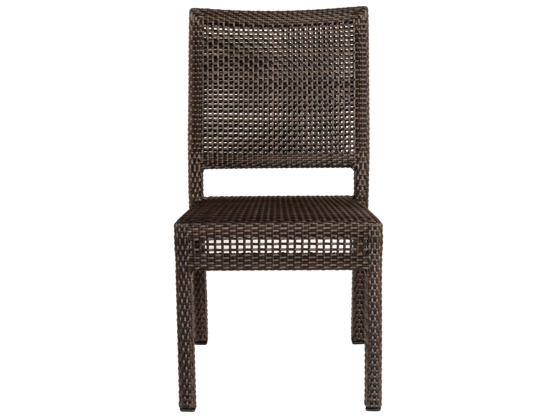 Woodard Whitecraft All Weather Wicker Miami Stackable Patio Dining Side Chair
