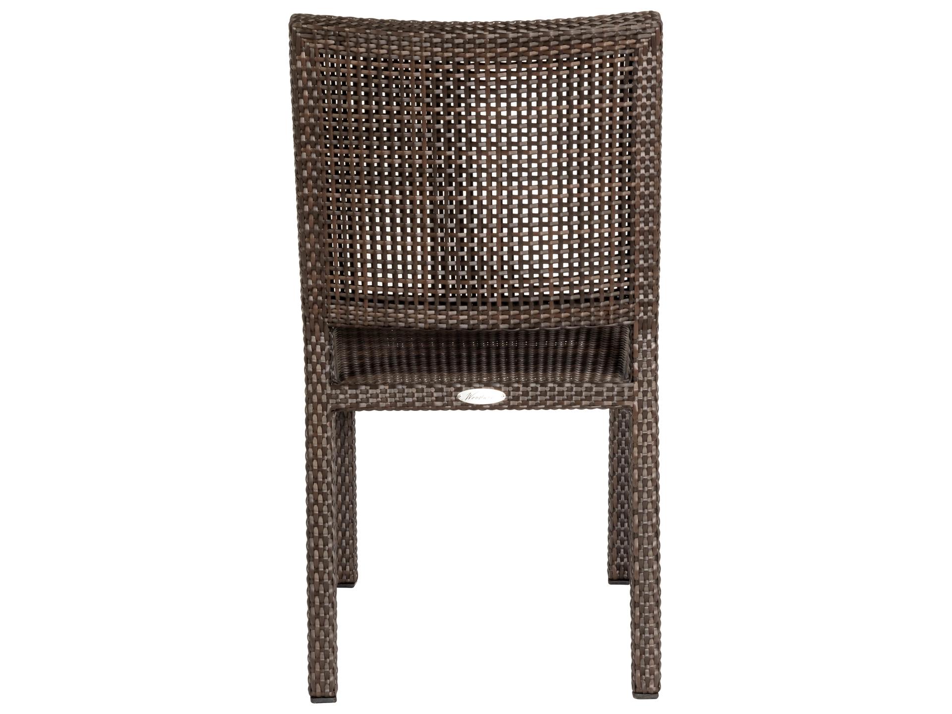 Woodard Whitecraft All Weather Wicker Miami Stackable Patio Dining Side Chair